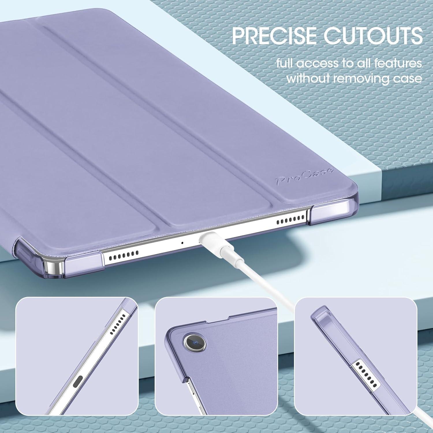 image:imageProCase Smart Case for Galaxy Tab A11 PlusA9 Plus 11 Inch Slim Stand Hard Back Shell Protective Tablet Cover Folio Case for 11 Galaxy Tab A11 Plus 2025A9 Plus 2023 BlackLightpurple1
