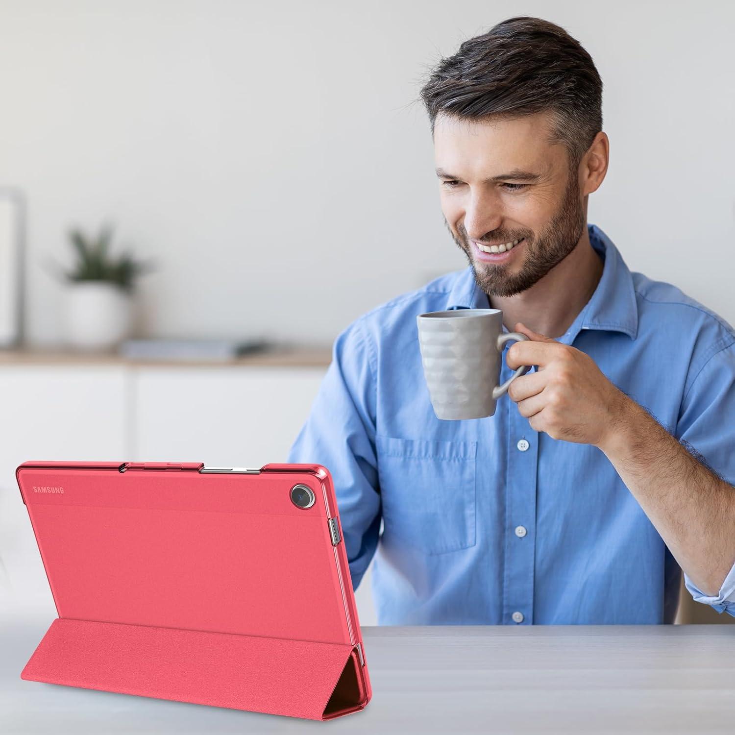 image:imageProCase Smart Case for Galaxy Tab A11 PlusA9 Plus 11 Inch Slim Stand Hard Back Shell Protective Tablet Cover Folio Case for 11 Galaxy Tab A11 Plus 2025A9 Plus 2023 BlackRed1