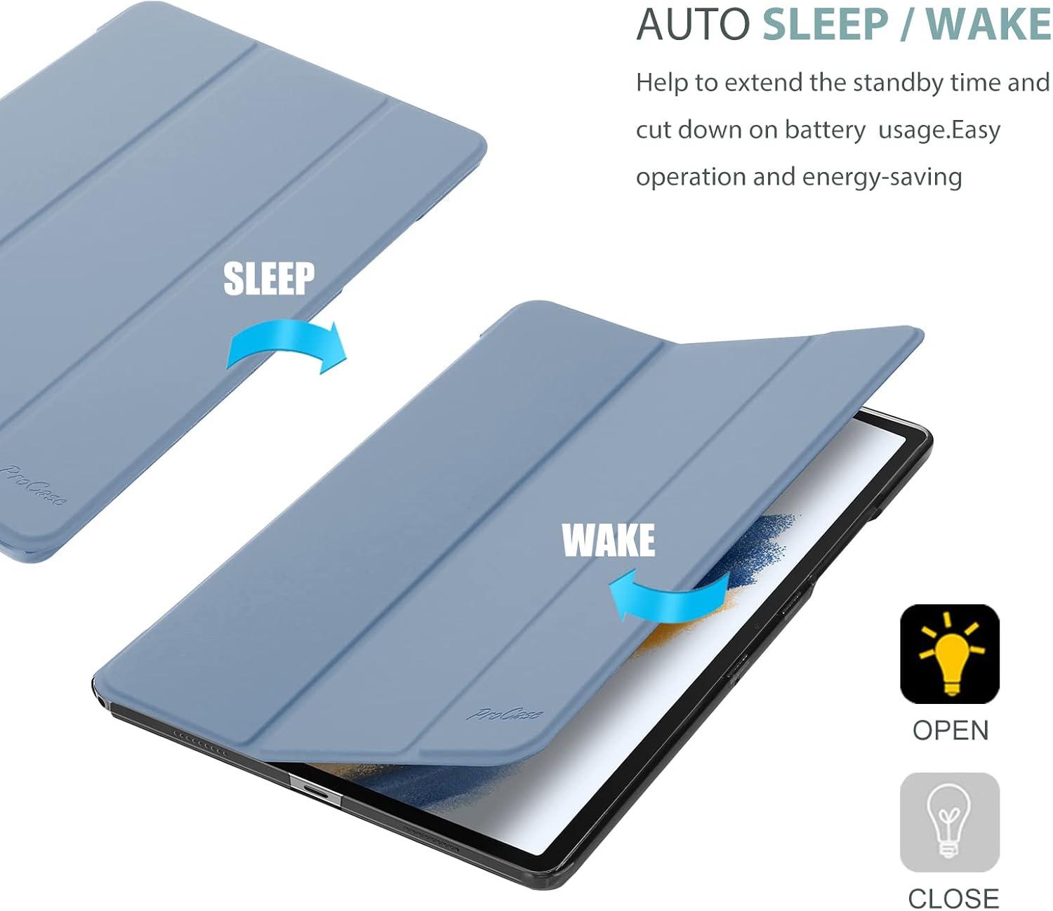 image:imageProCase Smart Case for Galaxy Tab A8 105 Slim Stand Hard Back Shell Protective Smart Cover Case for Galaxy Tab A8 105 Inch 2022 SMX200 X205 X207 SkyBlueSkyblue1