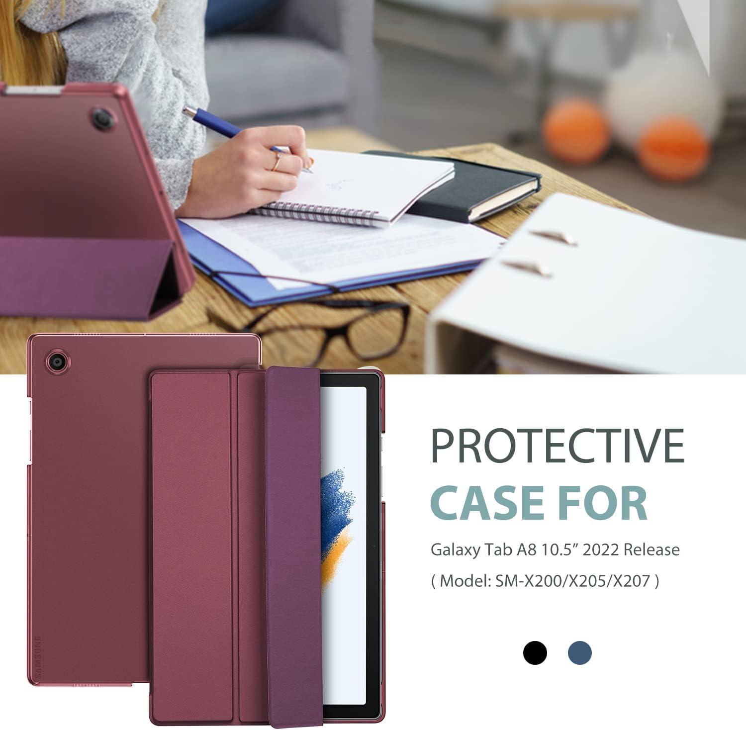 image:imageProCase Smart Case for Galaxy Tab A8 105 Slim Stand Hard Back Shell Protective Smart Cover Case for Galaxy Tab A8 105 Inch 2022 SMX200 X205 X207 SkyBlueWine1