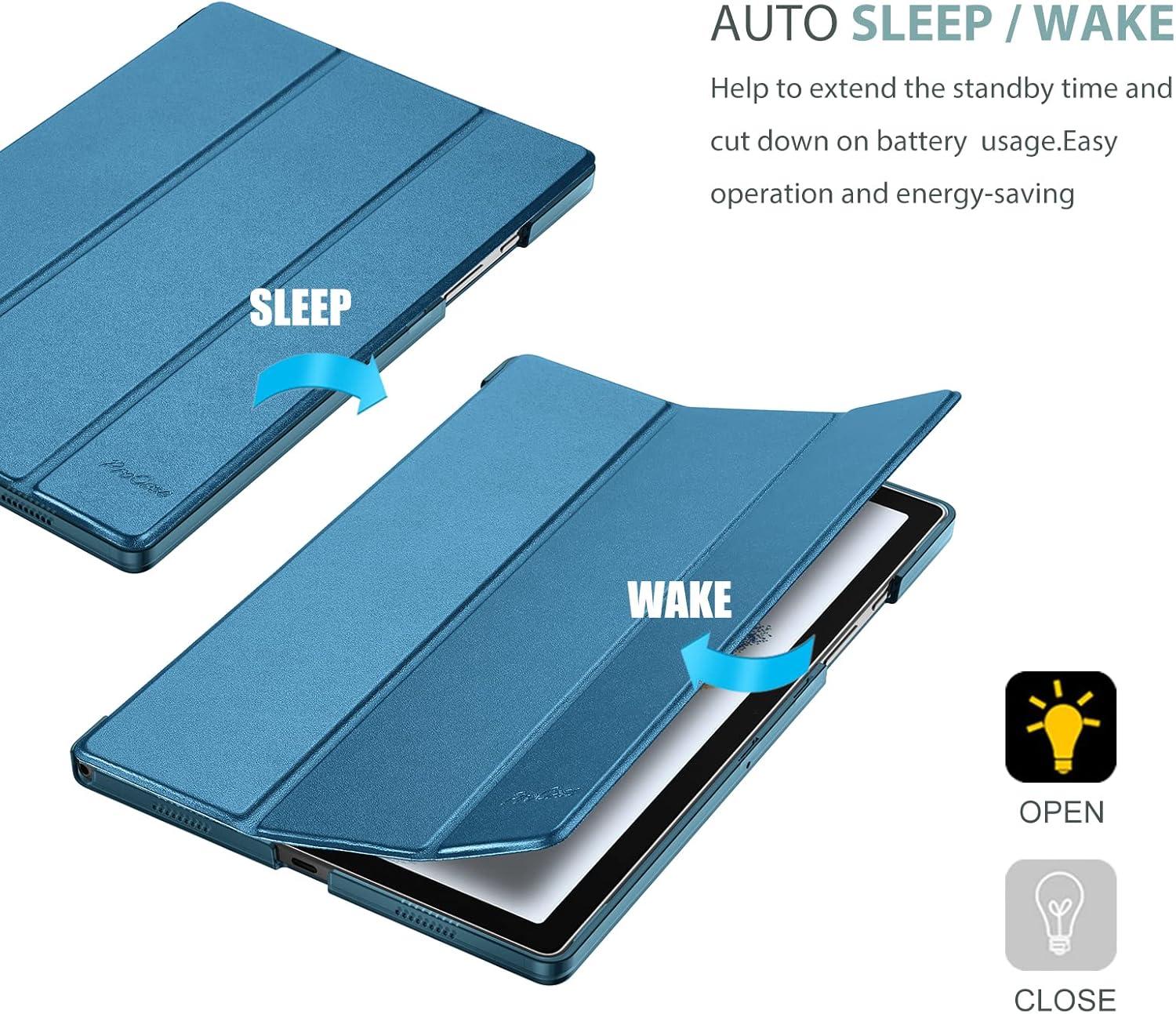 image:imageProCase Smart Case for Galaxy Tab A8 105 Slim Stand Hard Back Shell Protective Smart Cover Case for Galaxy Tab A8 105 Inch 2022 SMX200 X205 X207 SkyBlueTeal1