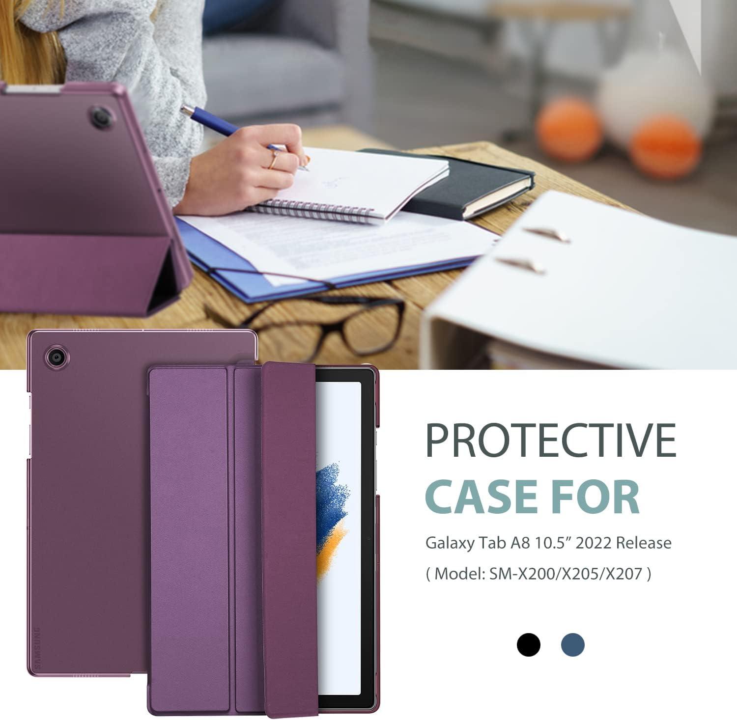 image:imageProCase Smart Case for Galaxy Tab A8 105 Slim Stand Hard Back Shell Protective Smart Cover Case for Galaxy Tab A8 105 Inch 2022 SMX200 X205 X207 SkyBluePurple1