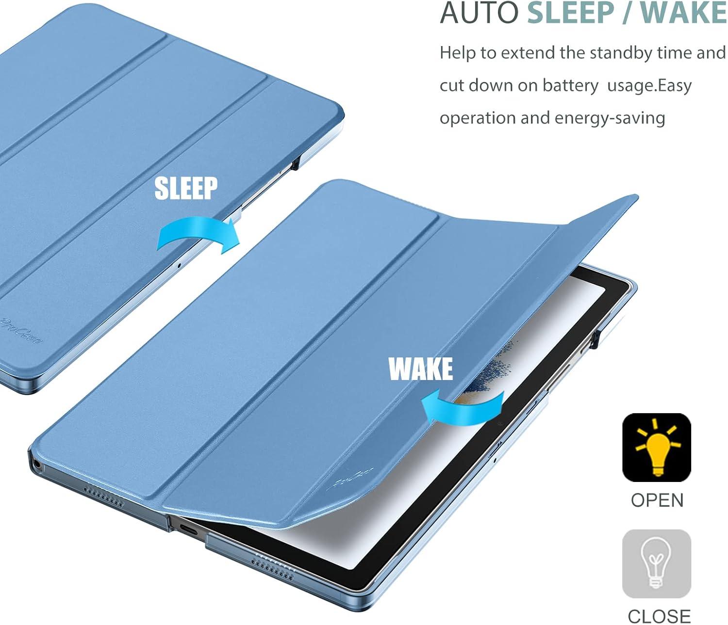image:imageProCase Smart Case for Galaxy Tab A8 105 Slim Stand Hard Back Shell Protective Smart Cover Case for Galaxy Tab A8 105 Inch 2022 SMX200 X205 X207 SkyBlueBlue1
