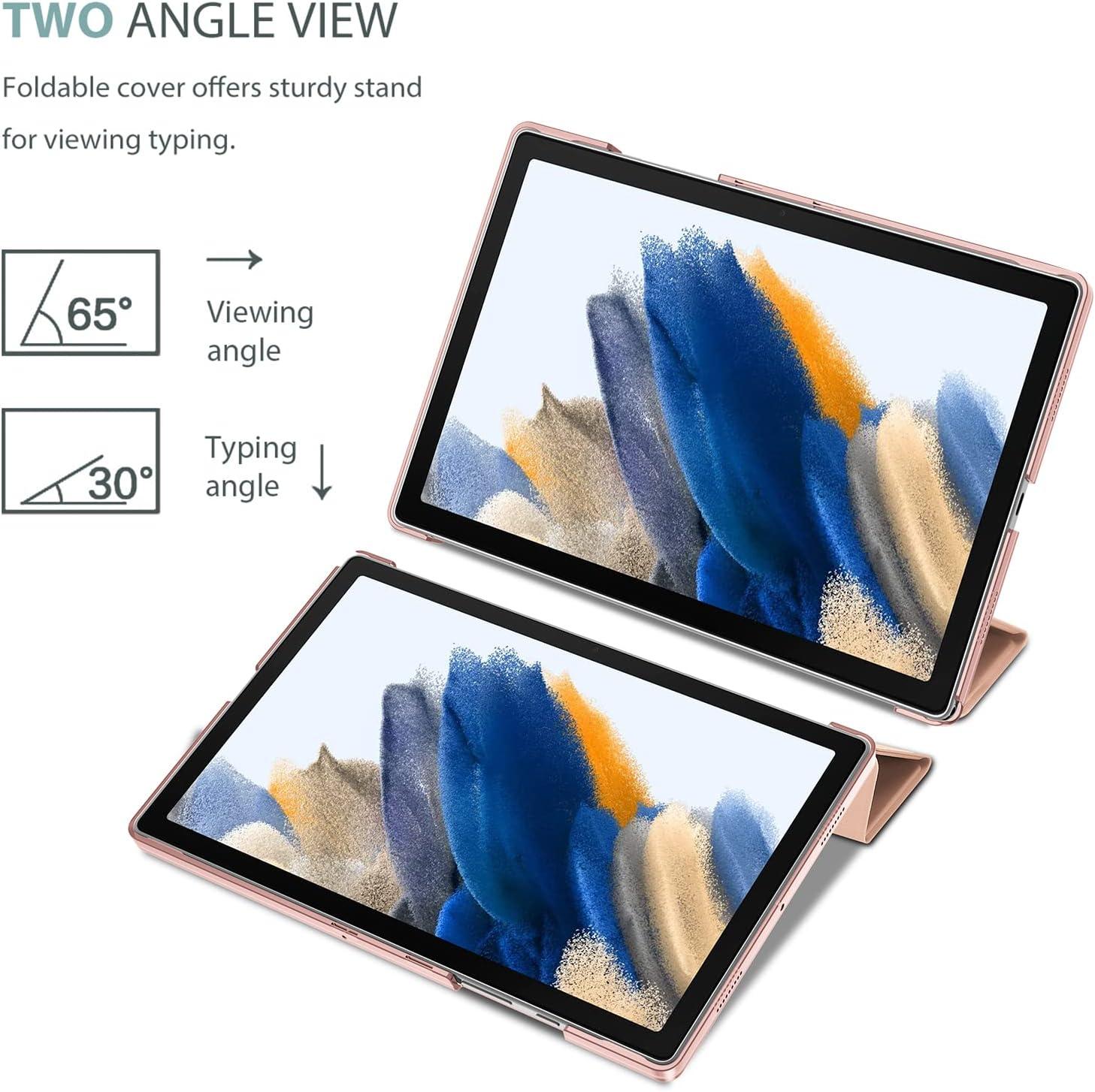 image:imageProCase Smart Case for Galaxy Tab A8 105 Slim Stand Hard Back Shell Protective Smart Cover Case for Galaxy Tab A8 105 Inch 2022 SMX200 X205 X207 SkyBlueRosegold1