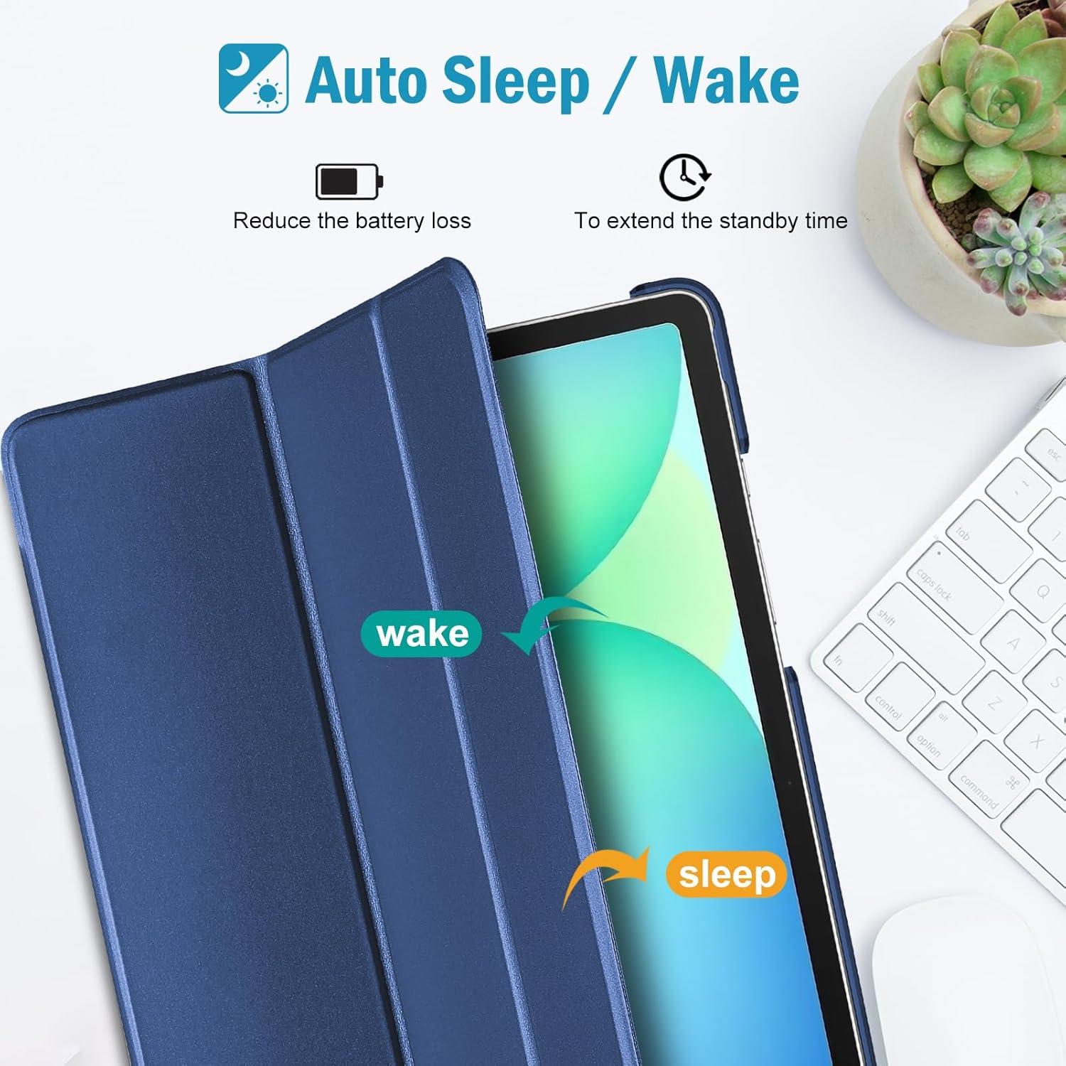 image:imageProCase Smart Case for Galaxy Tab S10 LiteS10 FES9 FE 109 Inch with S Pen Holder Slim Trifold Stand Folio Hard Back Shell Protective Cover for 109 Galaxy Tab S10 LiteS10 FES9 FE BlackNavy