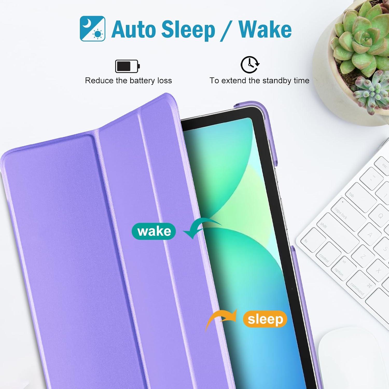 image:imageProCase Smart Case for Galaxy Tab S10 LiteS10 FES9 FE 109 Inch with S Pen Holder Slim Trifold Stand Folio Hard Back Shell Protective Cover for 109 Galaxy Tab S10 LiteS10 FES9 FE BlackPurple