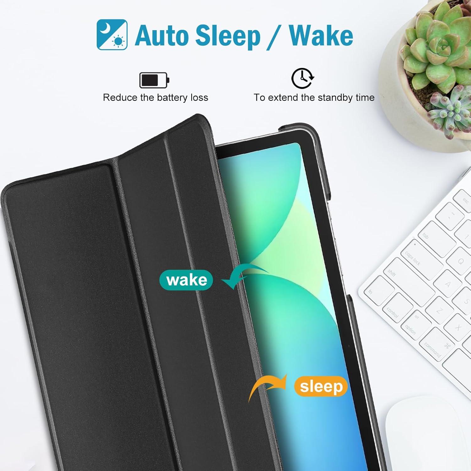 image:imageProCase Smart Case for Galaxy Tab S10 LiteS10 FES9 FE 109 Inch with S Pen Holder Slim Trifold Stand Folio Hard Back Shell Protective Cover for 109 Galaxy Tab S10 LiteS10 FES9 FE BlackBlack