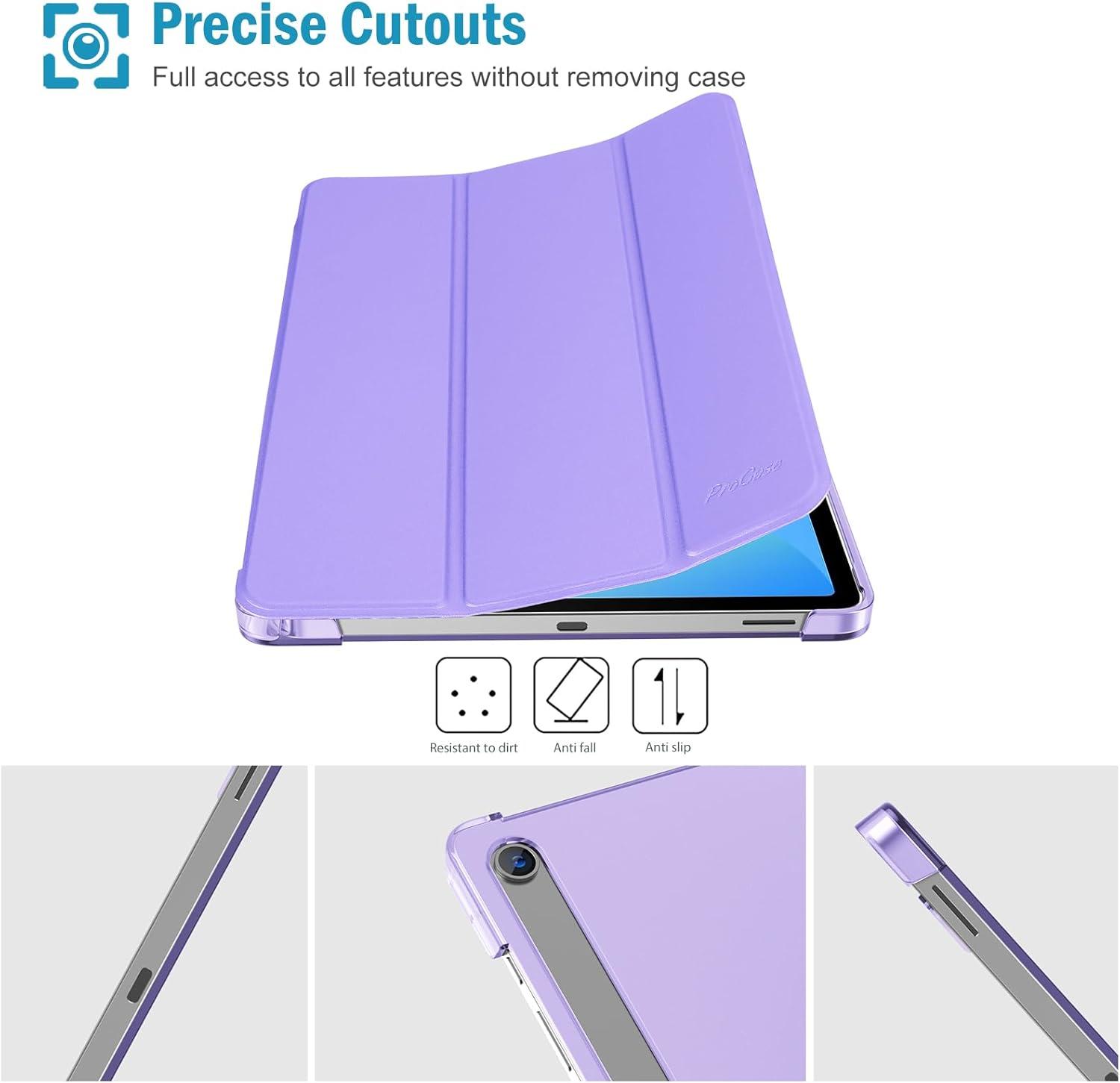 image:imageProCase Smart Case for Galaxy Tab S10 LiteS10 FES9 FE 109 Inch with S Pen Holder Slim Trifold Stand Folio Hard Back Shell Protective Cover for 109 Galaxy Tab S10 LiteS10 FES9 FE BlackPurple