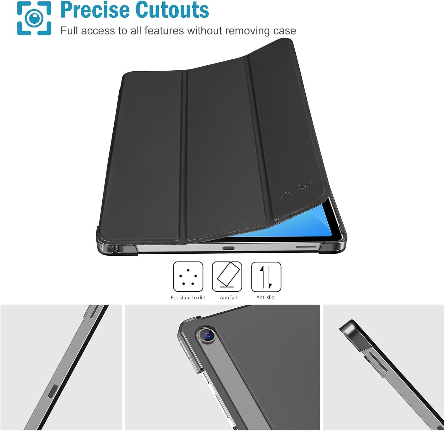 image:imageProCase Smart Case for Galaxy Tab S10 LiteS10 FES9 FE 109 Inch with S Pen Holder Slim Trifold Stand Folio Hard Back Shell Protective Cover for 109 Galaxy Tab S10 LiteS10 FES9 FE BlackBlack