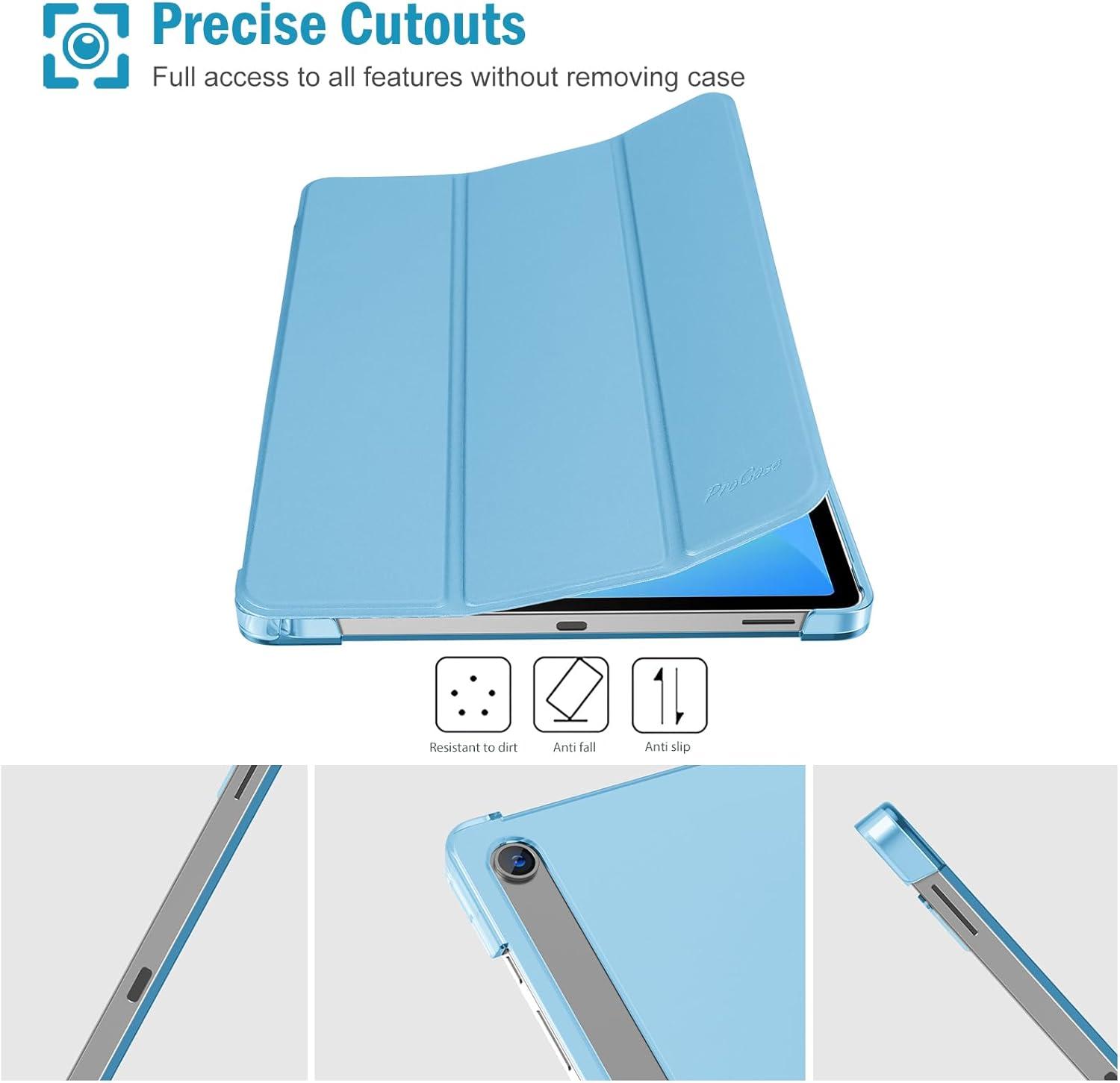 image:imageProCase Smart Case for Galaxy Tab S10 LiteS10 FES9 FE 109 Inch with S Pen Holder Slim Trifold Stand Folio Hard Back Shell Protective Cover for 109 Galaxy Tab S10 LiteS10 FES9 FE BlackSky