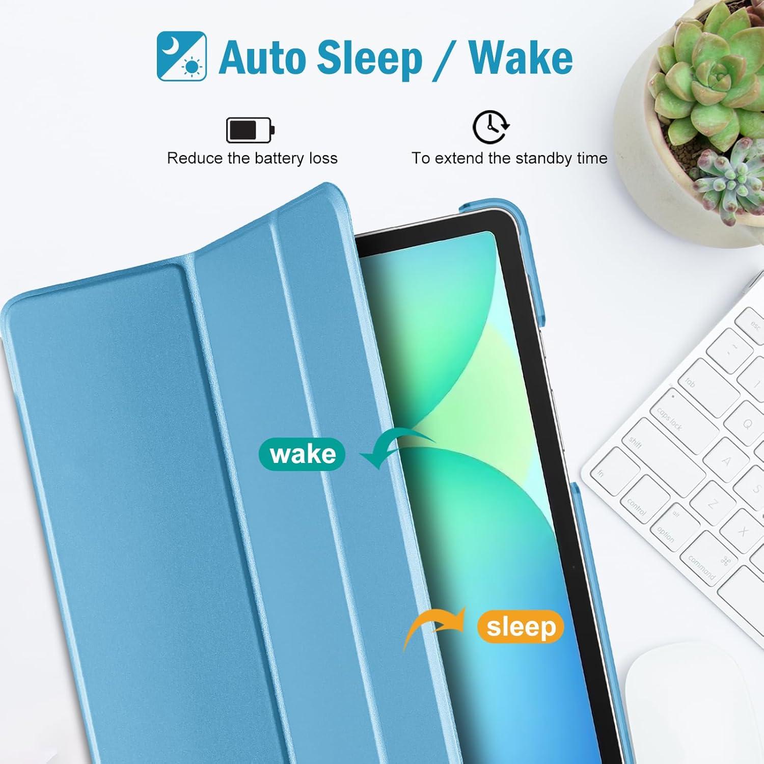 image:imageProCase Smart Case for Galaxy Tab S10 LiteS10 FES9 FE 109 Inch with S Pen Holder Slim Trifold Stand Folio Hard Back Shell Protective Cover for 109 Galaxy Tab S10 LiteS10 FES9 FE BlackSky