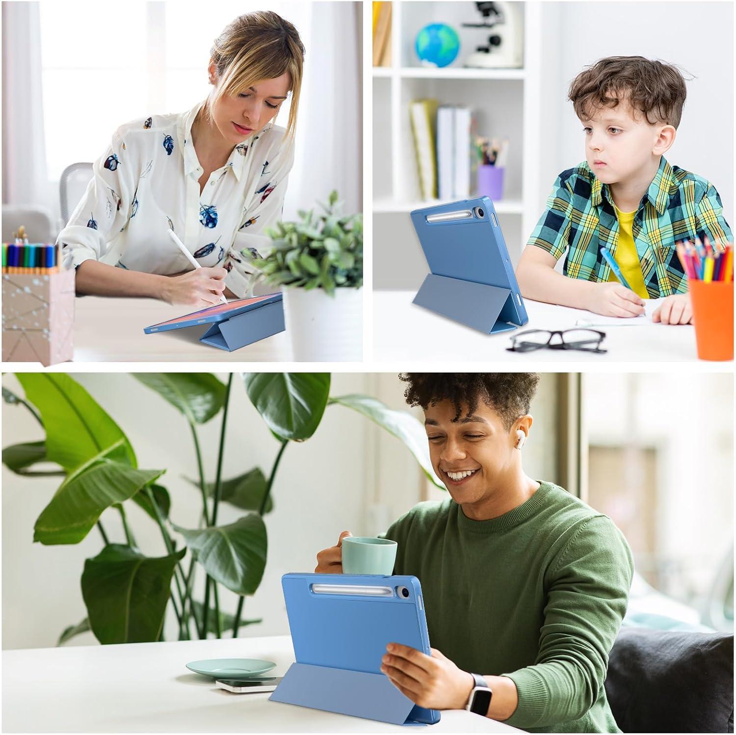 image:imageProCase Smart Case for Galaxy Tab S10 LiteS10 FES9 FE 109Inch with S Pen Holder Trifold Stand Folio Cover with Soft TPU Back for 109 Galaxy Tab S10 LiteS10 FES9 FE MgreenBlue