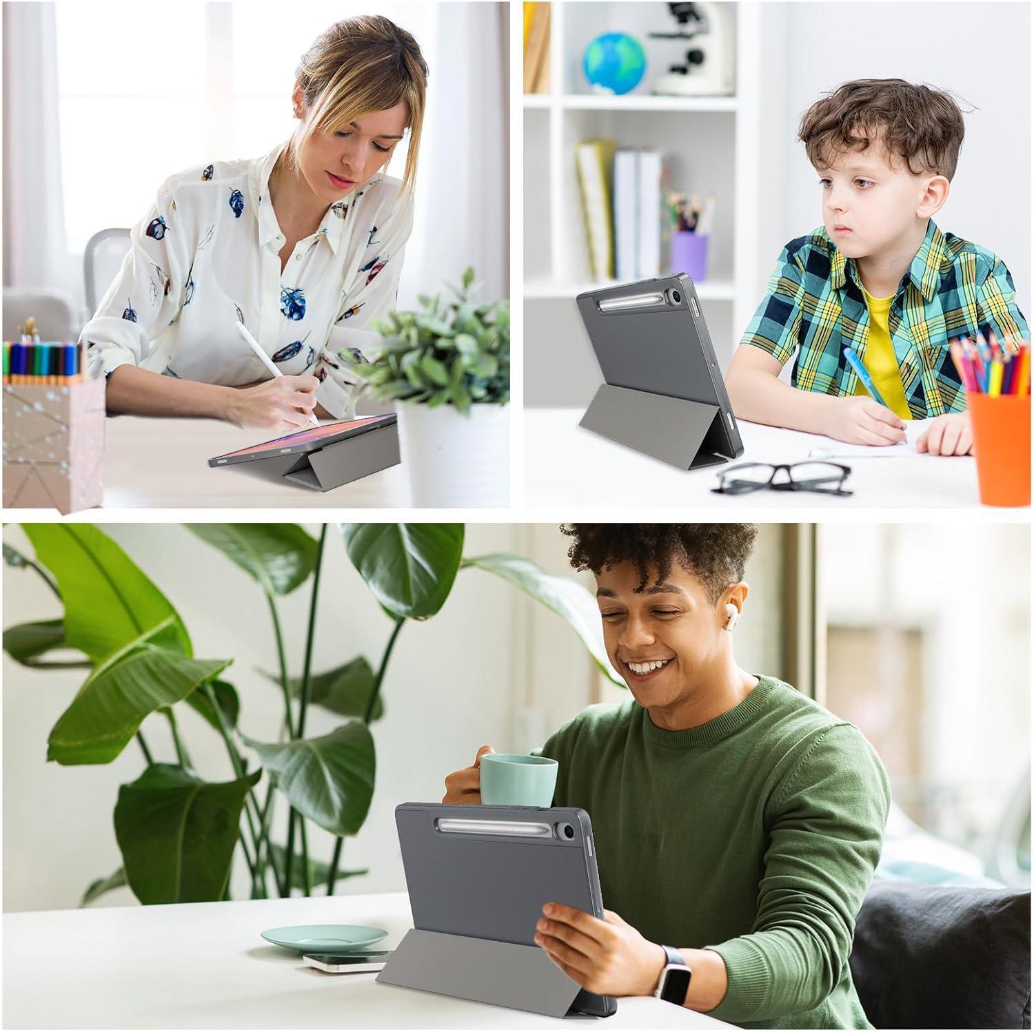image:imageProCase Smart Case for Galaxy Tab S10 LiteS10 FES9 FE 109Inch with S Pen Holder Trifold Stand Folio Cover with Soft TPU Back for 109 Galaxy Tab S10 LiteS10 FES9 FE MgreenGray
