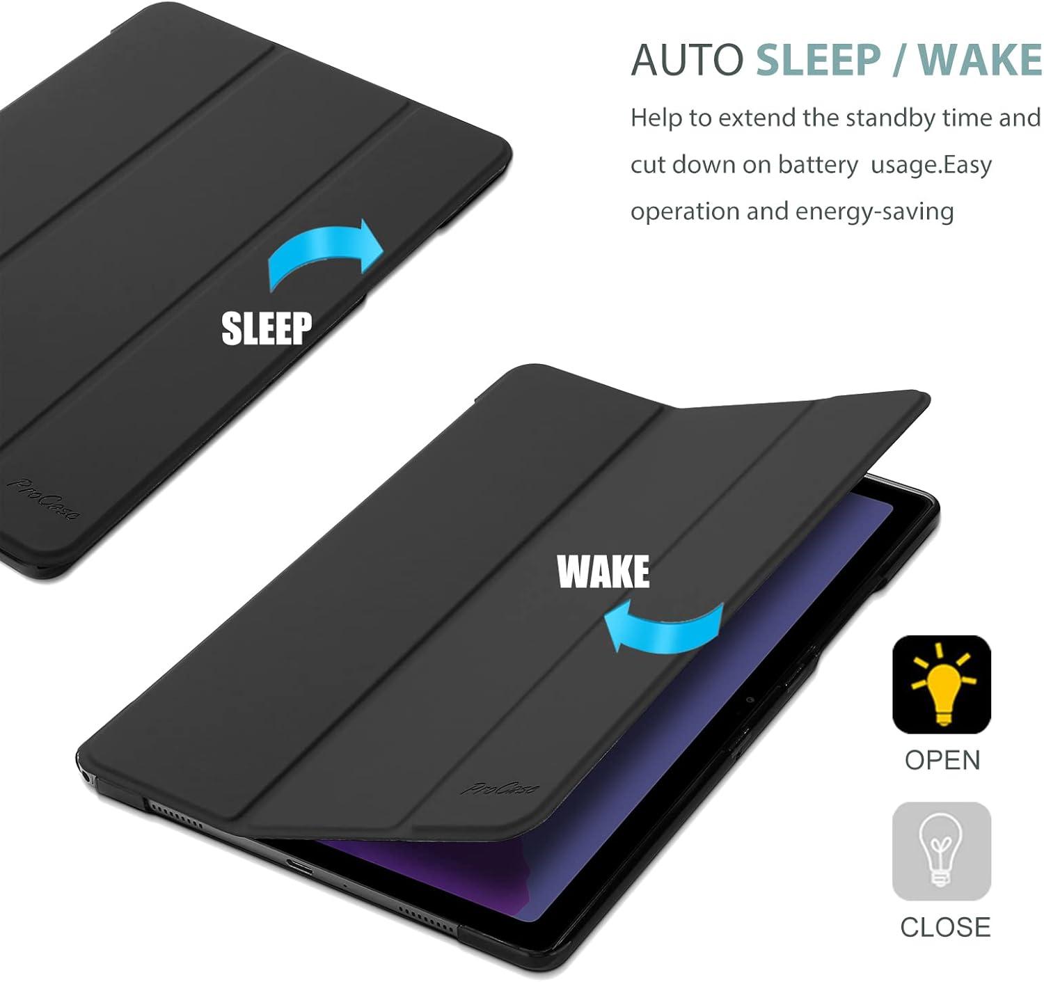 image:imageProCase Smart Case for Galaxy Tab a7 104 Inch 2022 2020 SMT509 T500 T503 T505 T507 Protective Stand Case Hard Shell Cover for 104 Inch Galaxy Tab a7 104 BlackBlack