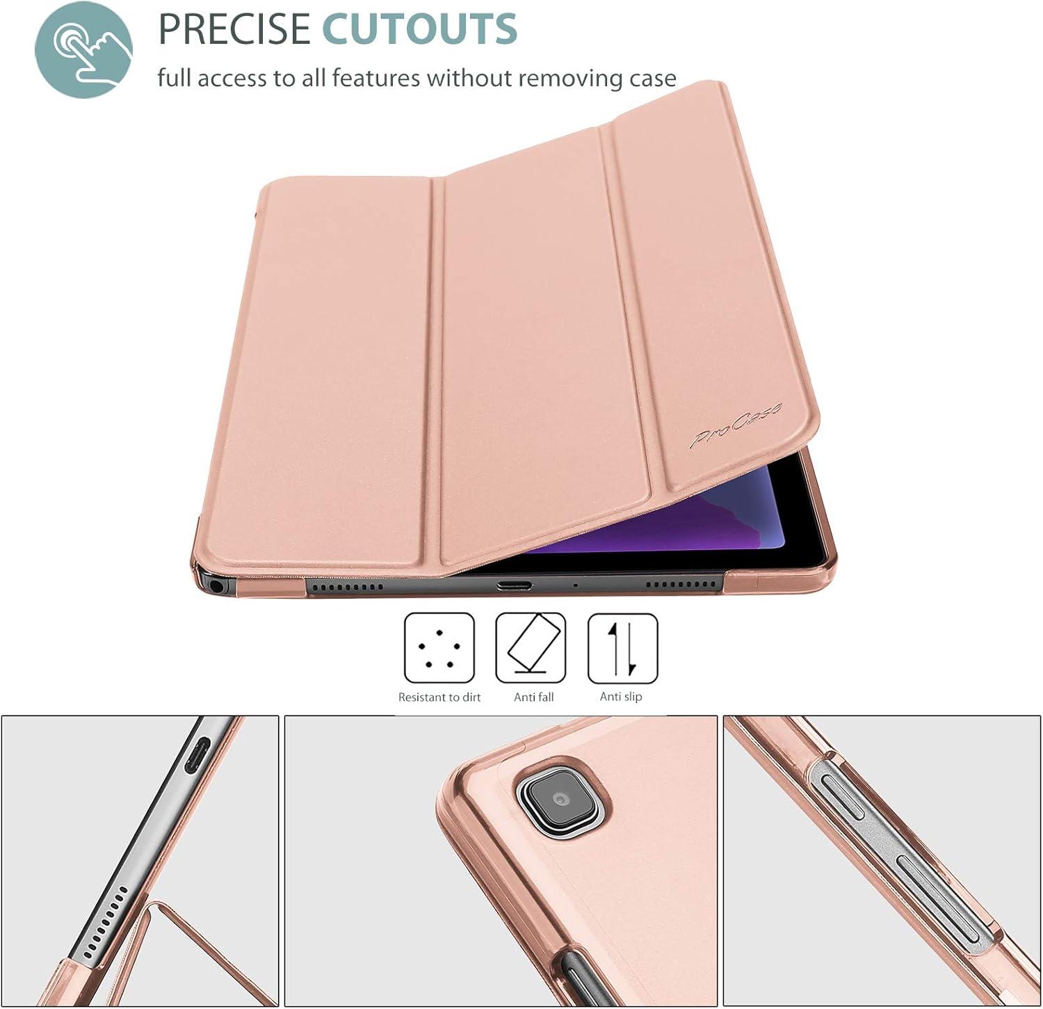 image:imageProCase Smart Case for Galaxy Tab a7 104 Inch 2022 2020 SMT509 T500 T503 T505 T507 Protective Stand Case Hard Shell Cover for 104 Inch Galaxy Tab a7 104 BlackRosegold