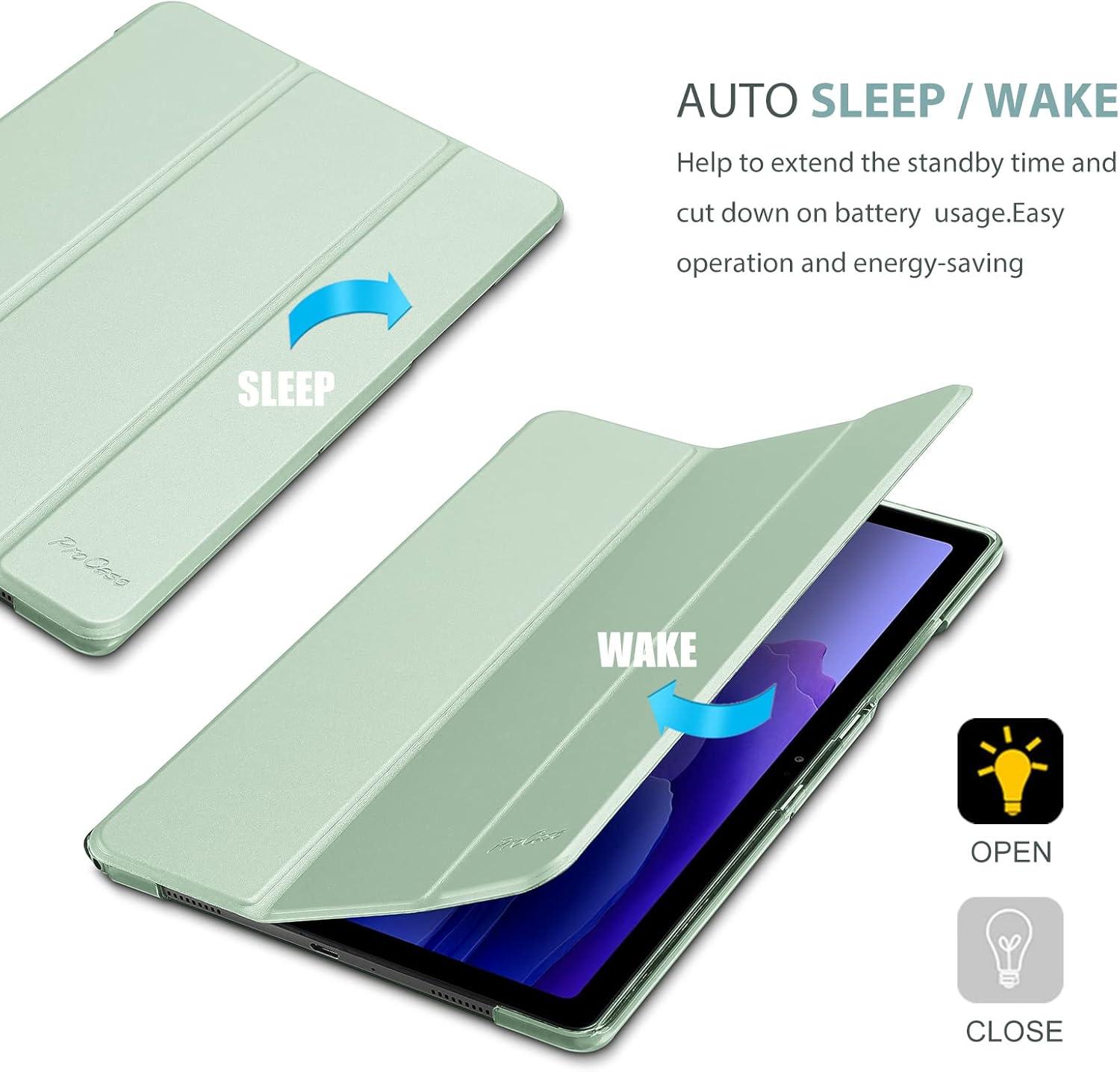 image:imageProCase Smart Case for Galaxy Tab a7 104 Inch 2022 2020 SMT509 T500 T503 T505 T507 Protective Stand Case Hard Shell Cover for 104 Inch Galaxy Tab a7 104 BlackGreen