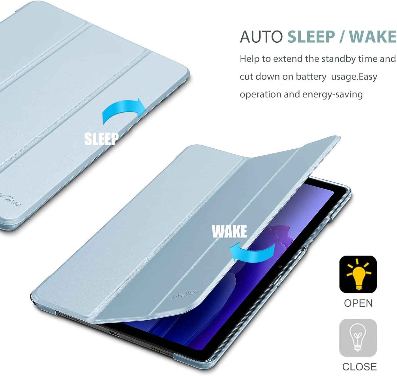 image:imageProCase Smart Case for Galaxy Tab a7 104 Inch 2022 2020 SMT509 T500 T503 T505 T507 Protective Stand Case Hard Shell Cover for 104 Inch Galaxy Tab a7 104 BlackSkyblue