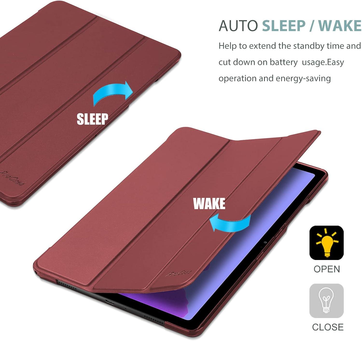 image:imageProCase Smart Case for Galaxy Tab a7 104 Inch 2022 2020 SMT509 T500 T503 T505 T507 Protective Stand Case Hard Shell Cover for 104 Inch Galaxy Tab a7 104 BlackWine