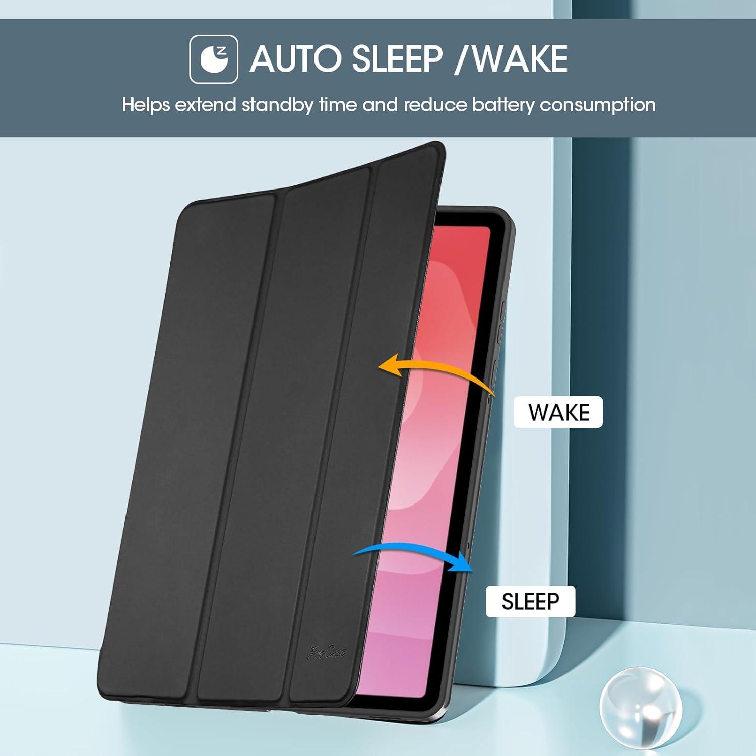image:imageProCase Smart Case for Samsung Galaxy Tab S11 11Inch 2025 SMX730SMX736B with S Pen Holder TriFold Stand Cover with Soft TPU Back Auto WakeSleep BlackBlack