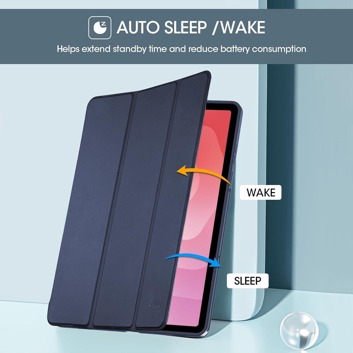 image:imageProCase Smart Case for Samsung Galaxy Tab S11 11Inch 2025 SMX730SMX736B with S Pen Holder TriFold Stand Cover with Soft TPU Back Auto WakeSleep BlackNavy