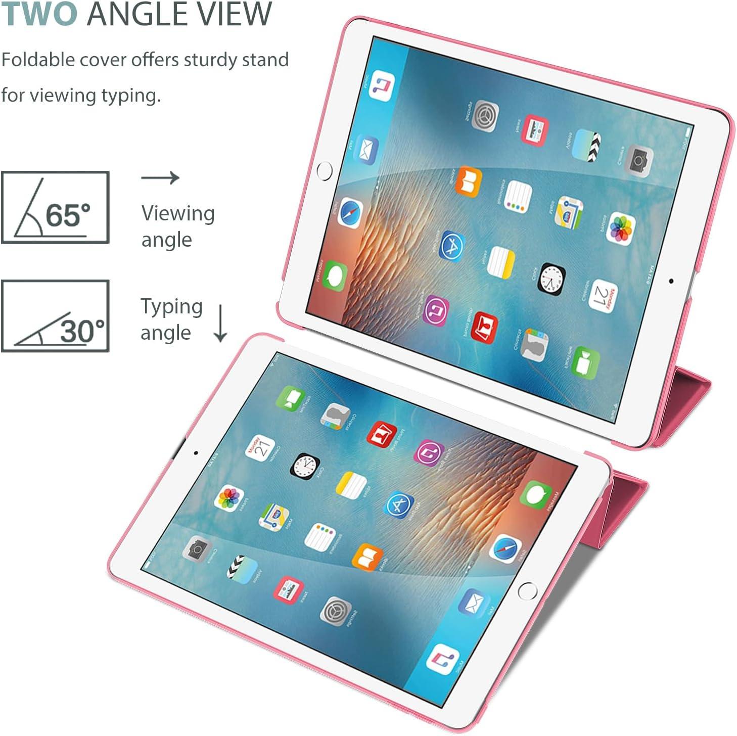 image:imageProCase Smart Case for iPad 97 Inch iPad 6th5th Generation 2018 2017Model A1893 A1954 A1822 A1823 Ultra Slim Lightweight Stand Cover with Translucent Frosted Back BlackMelonpink