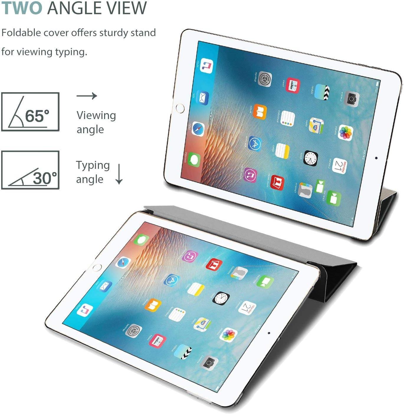 image:imageProCase Smart Case for iPad 97 Inch iPad 6th5th Generation 2018 2017Model A1893 A1954 A1822 A1823 Ultra Slim Lightweight Stand Cover with Translucent Frosted Back BlackBlack