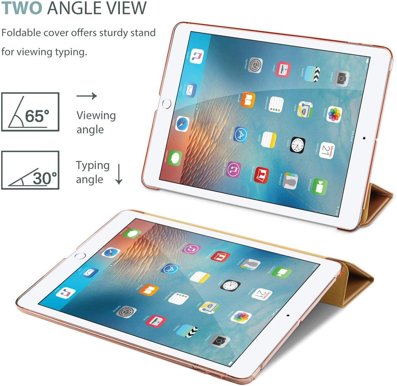 image:imageProCase Smart Case for iPad 97 Inch iPad 6th5th Generation 2018 2017Model A1893 A1954 A1822 A1823 Ultra Slim Lightweight Stand Cover with Translucent Frosted Back BlackRoseGold