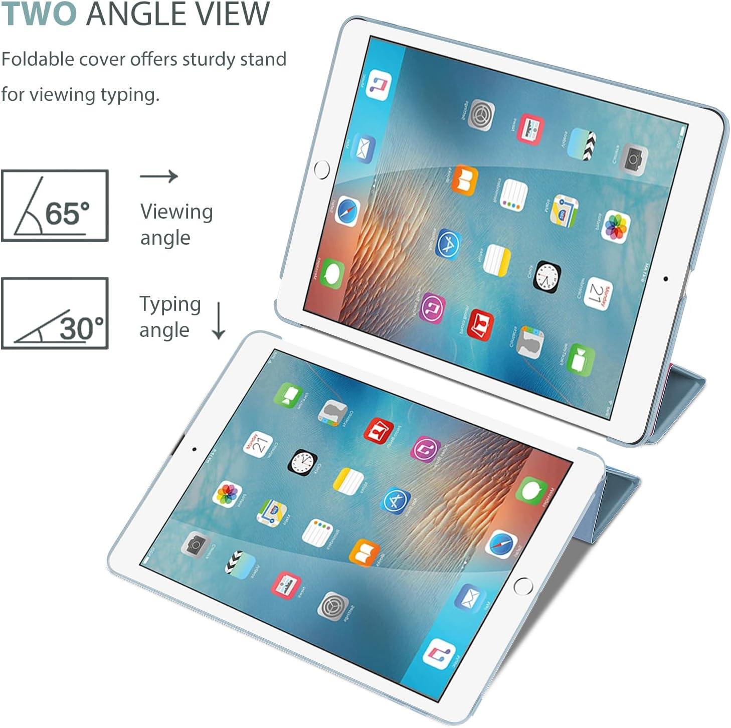 image:imageProCase Smart Case for iPad 97 Inch iPad 6th5th Generation 2018 2017Model A1893 A1954 A1822 A1823 Ultra Slim Lightweight Stand Cover with Translucent Frosted Back BlackSkyblue
