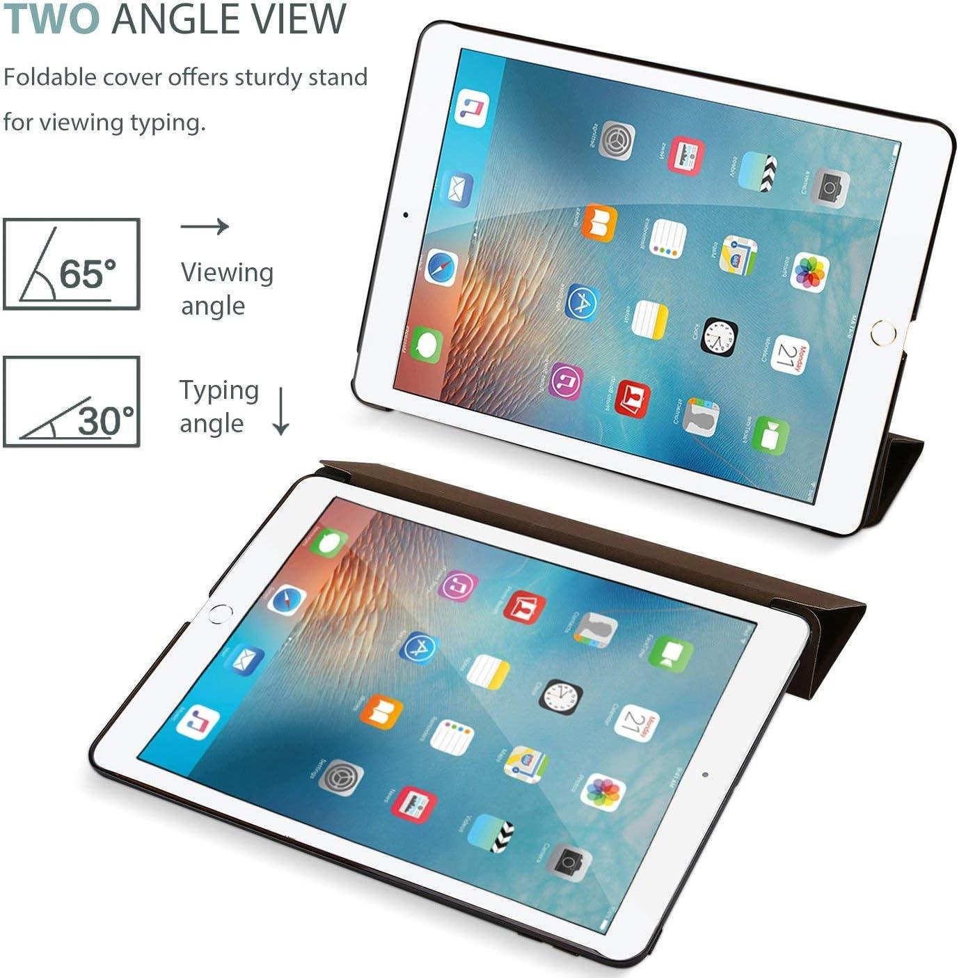 image:imageProCase Smart Case for iPad 97 Inch iPad 6th5th Generation 2018 2017Model A1893 A1954 A1822 A1823 Ultra Slim Lightweight Stand Cover with Translucent Frosted Back BlackBrown