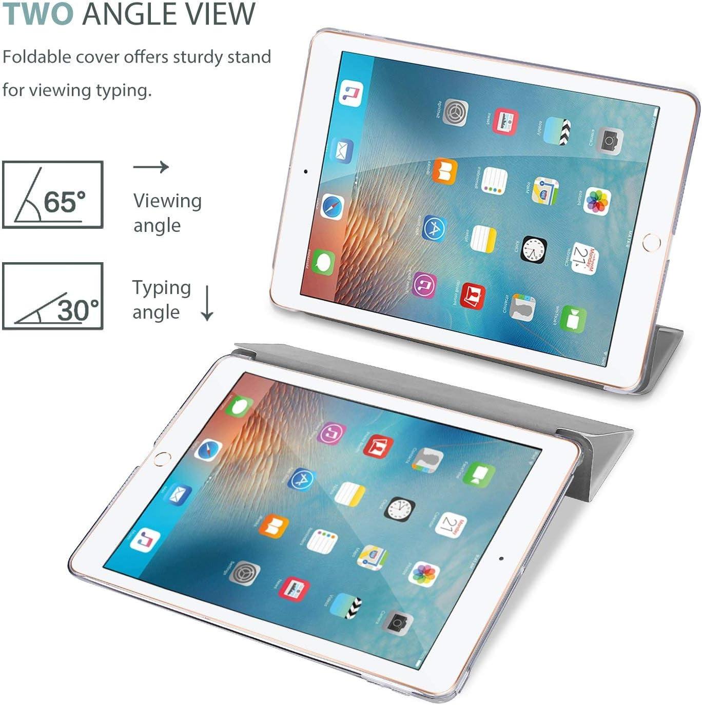 image:imageProCase Smart Case for iPad 97 Inch iPad 6th5th Generation 2018 2017Model A1893 A1954 A1822 A1823 Ultra Slim Lightweight Stand Cover with Translucent Frosted Back BlackWhite
