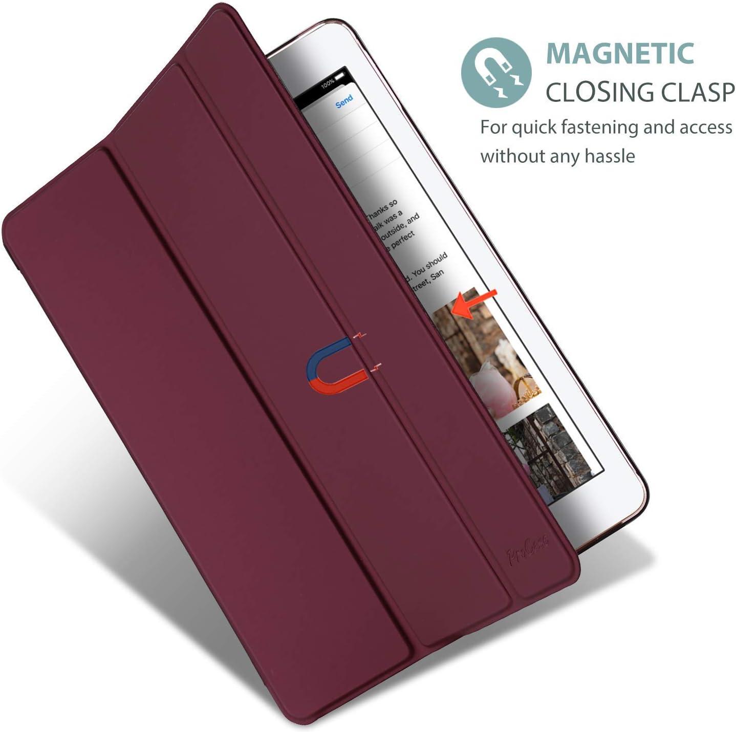 image:imageProCase Smart Case for iPad 97 Inch iPad 6th5th Generation 2018 2017Model A1893 A1954 A1822 A1823 Ultra Slim Lightweight Stand Cover with Translucent Frosted Back BlackWine