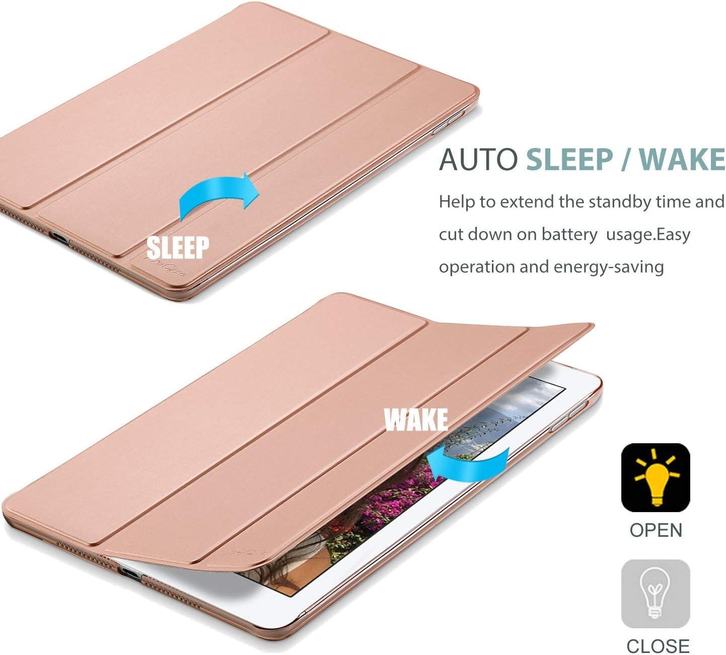 image:imageProCase Smart Case for iPad 97 Inch iPad 6th5th Generation 2018 2017Model A1893 A1954 A1822 A1823 Ultra Slim Lightweight Stand Cover with Translucent Frosted Back BlackRoseGold