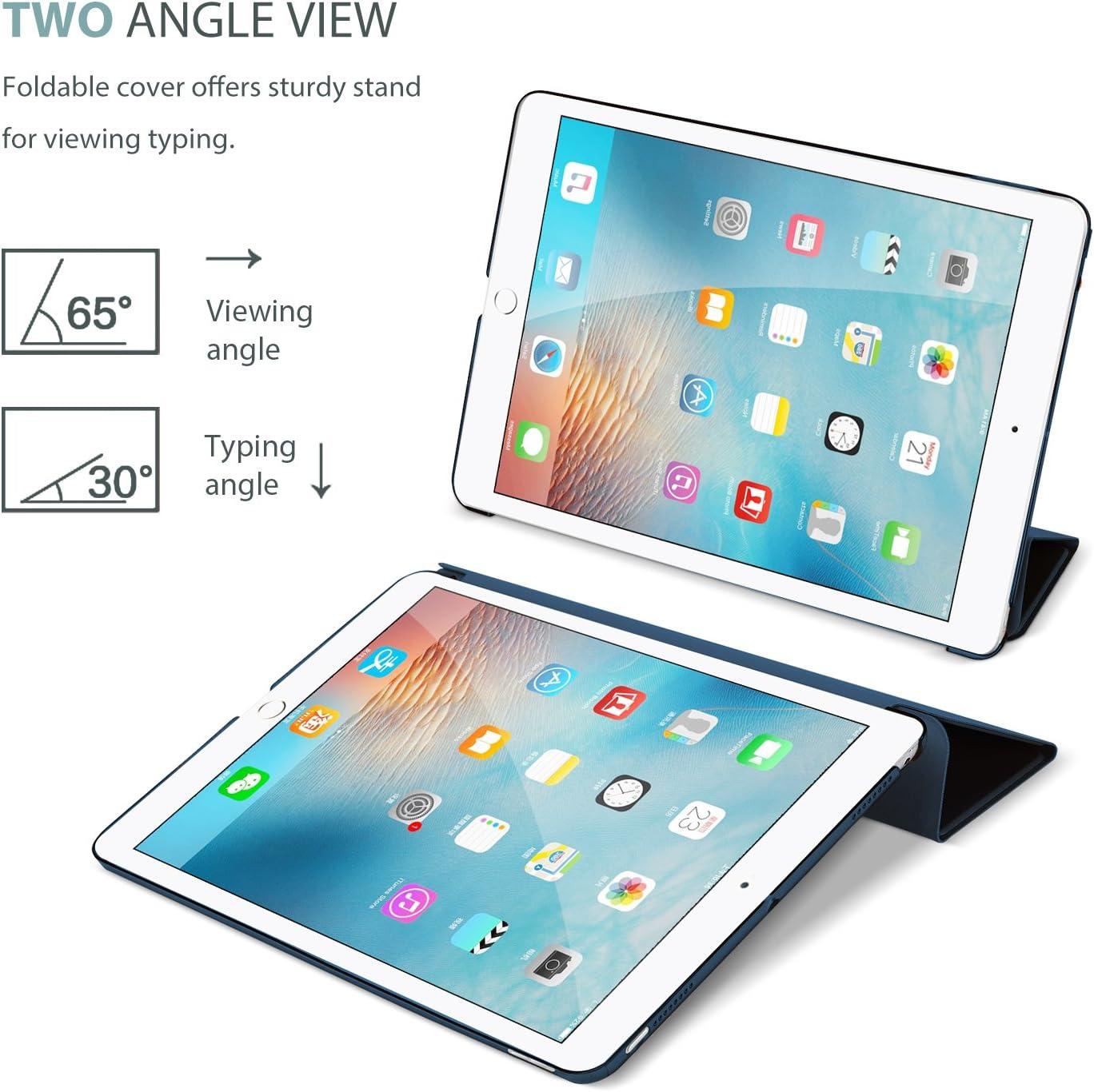 image:imageProCase Smart Case for iPad 97 Inch iPad 6th5th Generation 2018 2017Model A1893 A1954 A1822 A1823 Ultra Slim Lightweight Stand Cover with Translucent Frosted Back BlackNavy