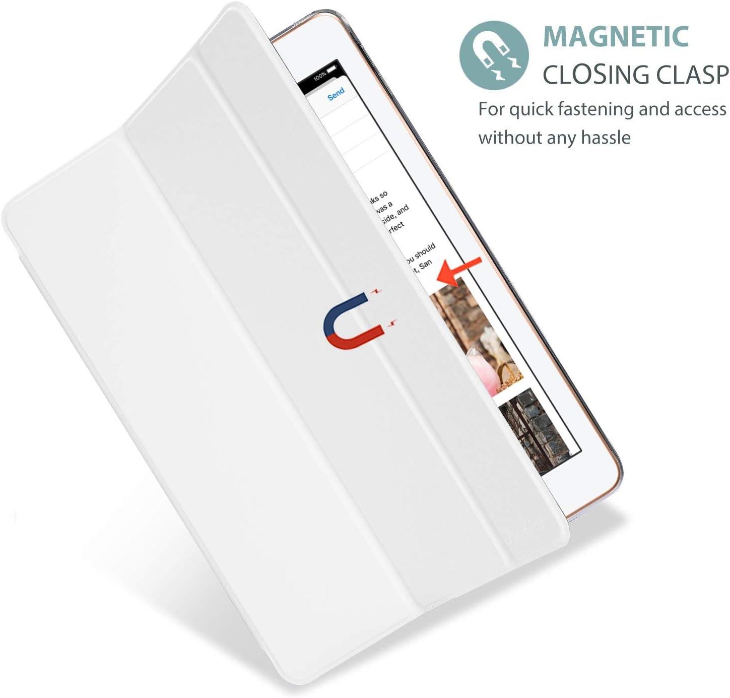 image:imageProCase Smart Case for iPad 97 Inch iPad 6th5th Generation 2018 2017Model A1893 A1954 A1822 A1823 Ultra Slim Lightweight Stand Cover with Translucent Frosted Back BlackWhite