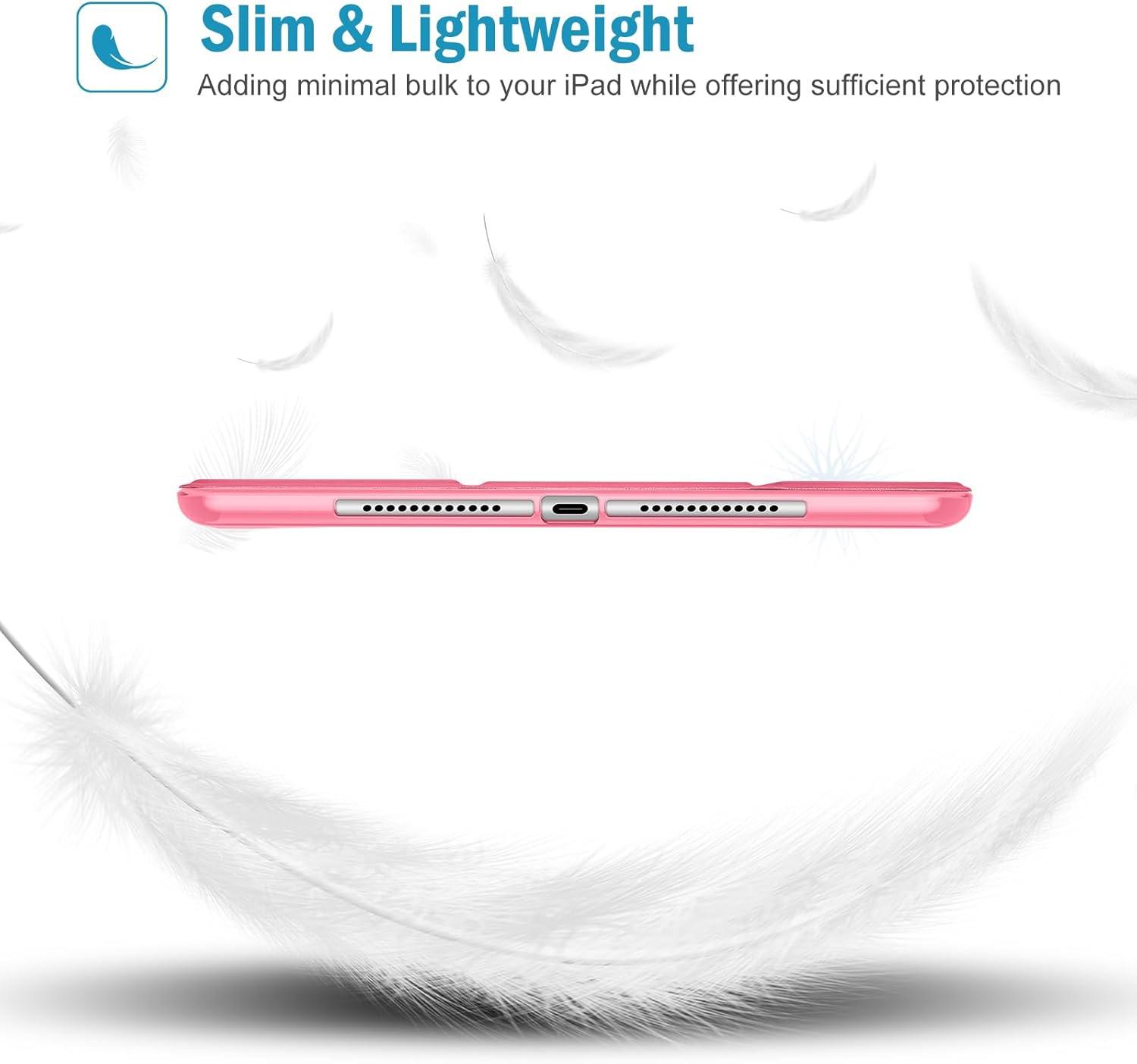 image:imageProCase Smart Case for iPad 97 Inch iPad 6th5th Generation iPad Air 2Air 1 Slim Soft TPU Stand Smart Cover for iPad 97 2018 2017 Model iPad Air 2 Air 1 PurpleMelonpink