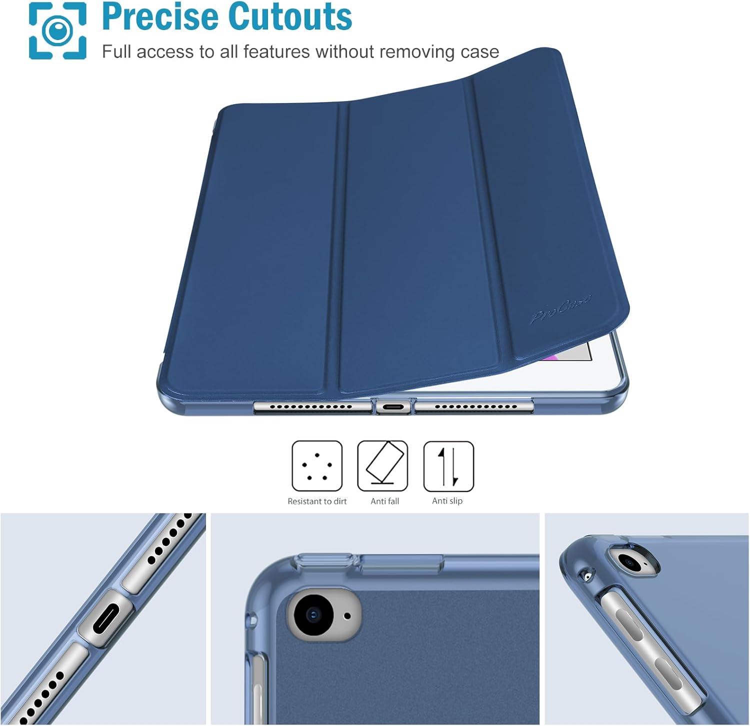 image:imageProCase Smart Case for iPad 97 Inch iPad 6th5th Generation iPad Air 2Air 1 Slim Soft TPU Stand Smart Cover for iPad 97 2018 2017 Model iPad Air 2 Air 1 PurpleDarkblue