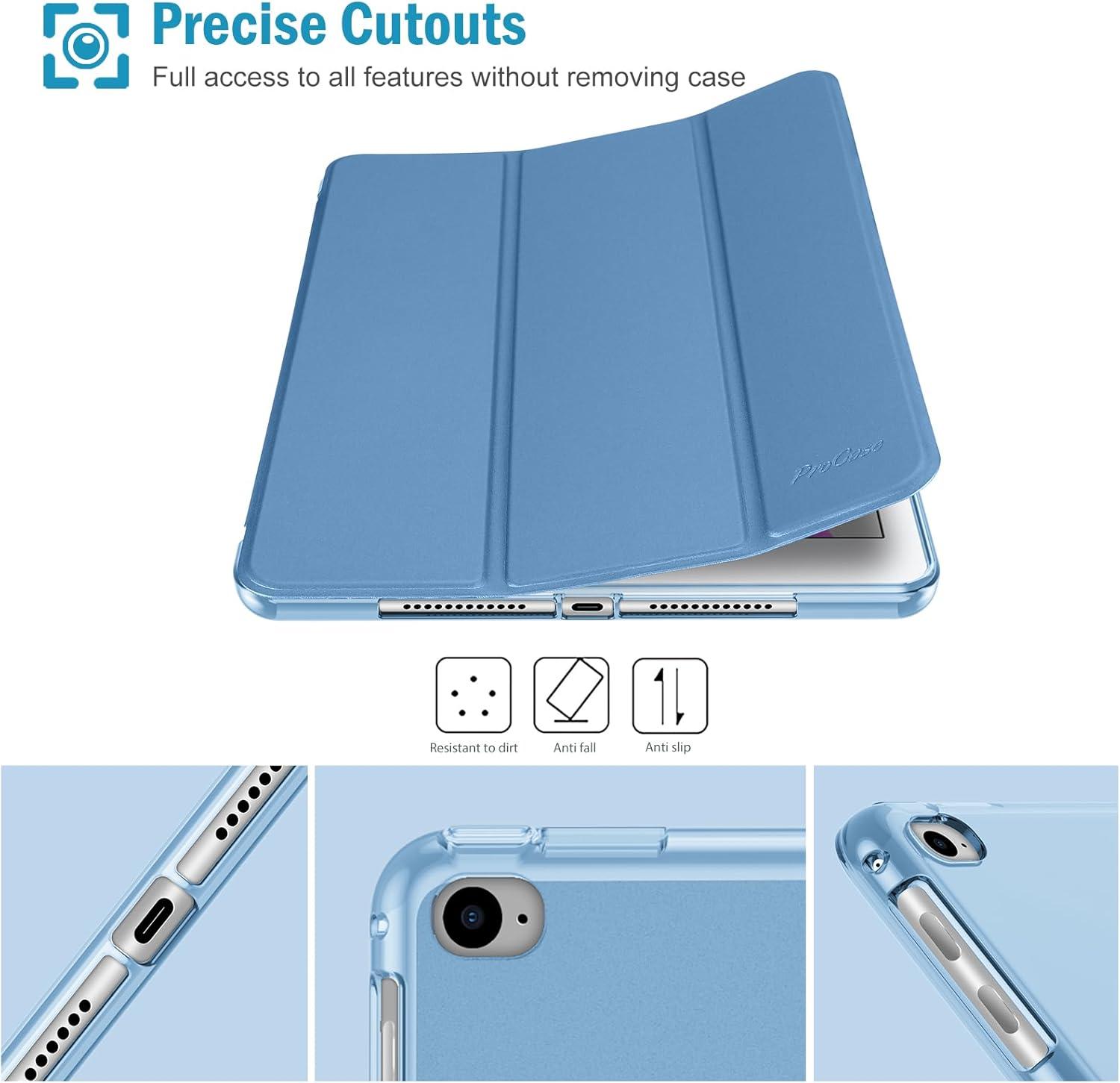 image:imageProCase Smart Case for iPad 97 Inch iPad 6th5th Generation iPad Air 2Air 1 Slim Soft TPU Stand Smart Cover for iPad 97 2018 2017 Model iPad Air 2 Air 1 PurpleBlue