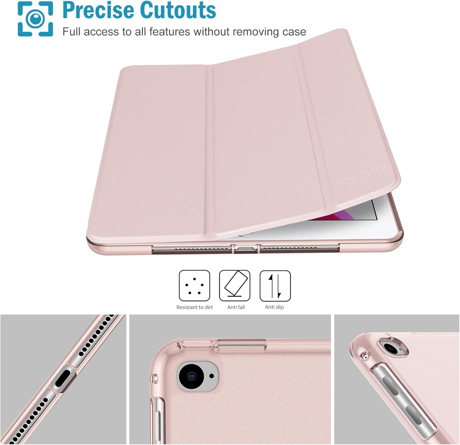 image:imageProCase Smart Case for iPad 97 Inch iPad 6th5th Generation iPad Air 2Air 1 Slim Soft TPU Stand Smart Cover for iPad 97 2018 2017 Model iPad Air 2 Air 1 PurplePink