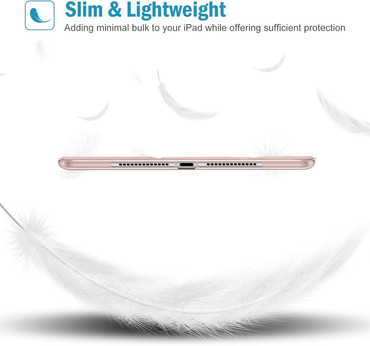 image:imageProCase Smart Case for iPad 97 Inch iPad 6th5th Generation iPad Air 2Air 1 Slim Soft TPU Stand Smart Cover for iPad 97 2018 2017 Model iPad Air 2 Air 1 PurplePink