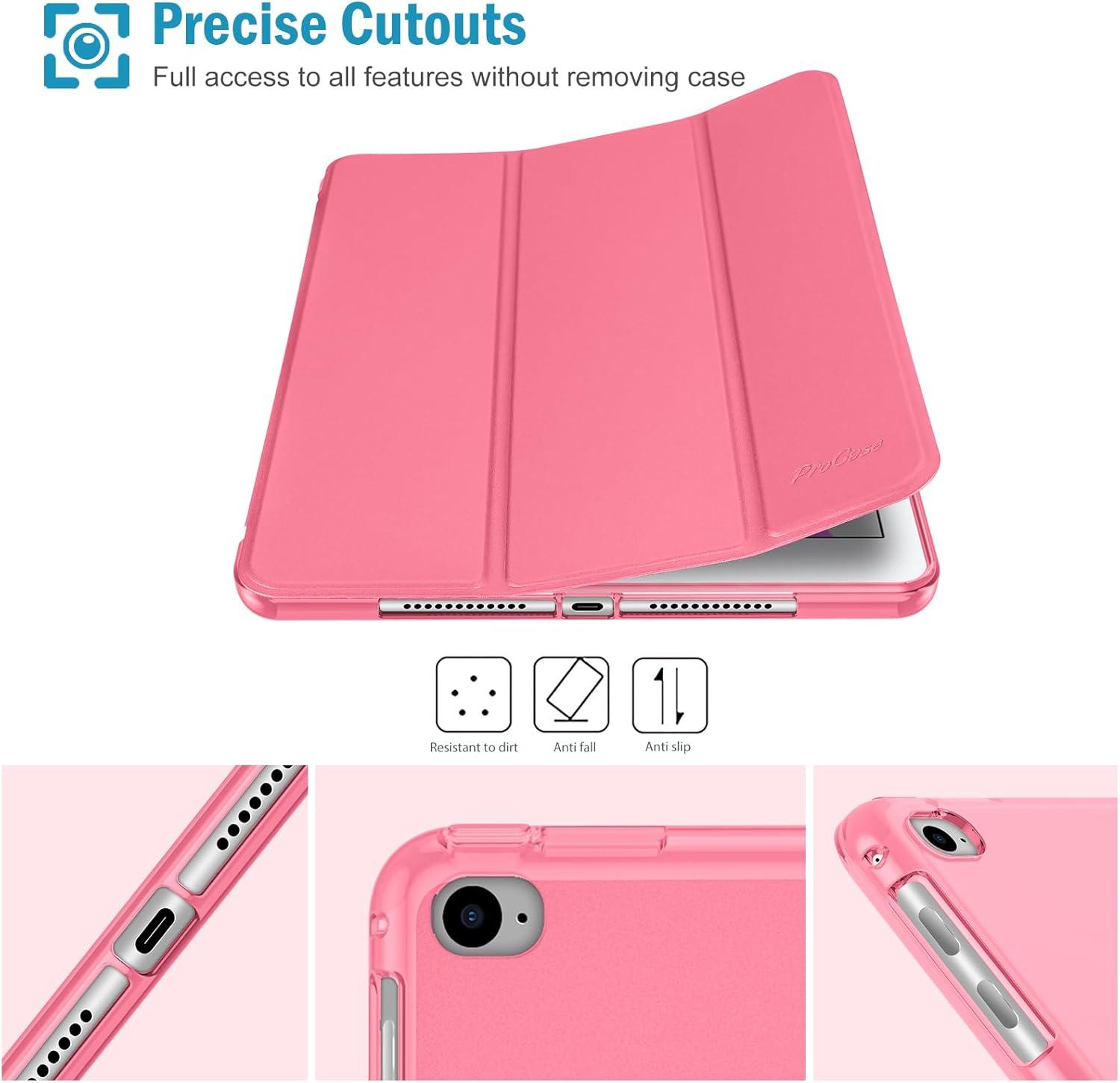 image:imageProCase Smart Case for iPad 97 Inch iPad 6th5th Generation iPad Air 2Air 1 Slim Soft TPU Stand Smart Cover for iPad 97 2018 2017 Model iPad Air 2 Air 1 PurpleMelonpink