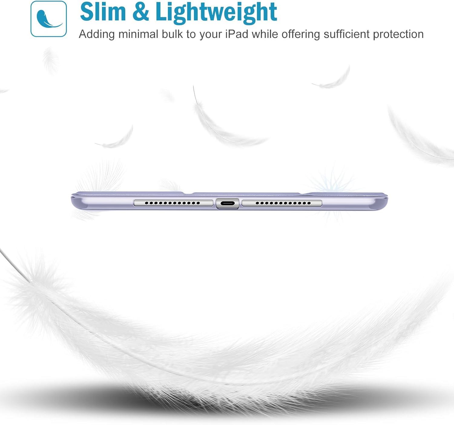 image:imageProCase Smart Case for iPad 97 Inch iPad 6th5th Generation iPad Air 2Air 1 Slim Soft TPU Stand Smart Cover for iPad 97 2018 2017 Model iPad Air 2 Air 1 PurpleLightpurple
