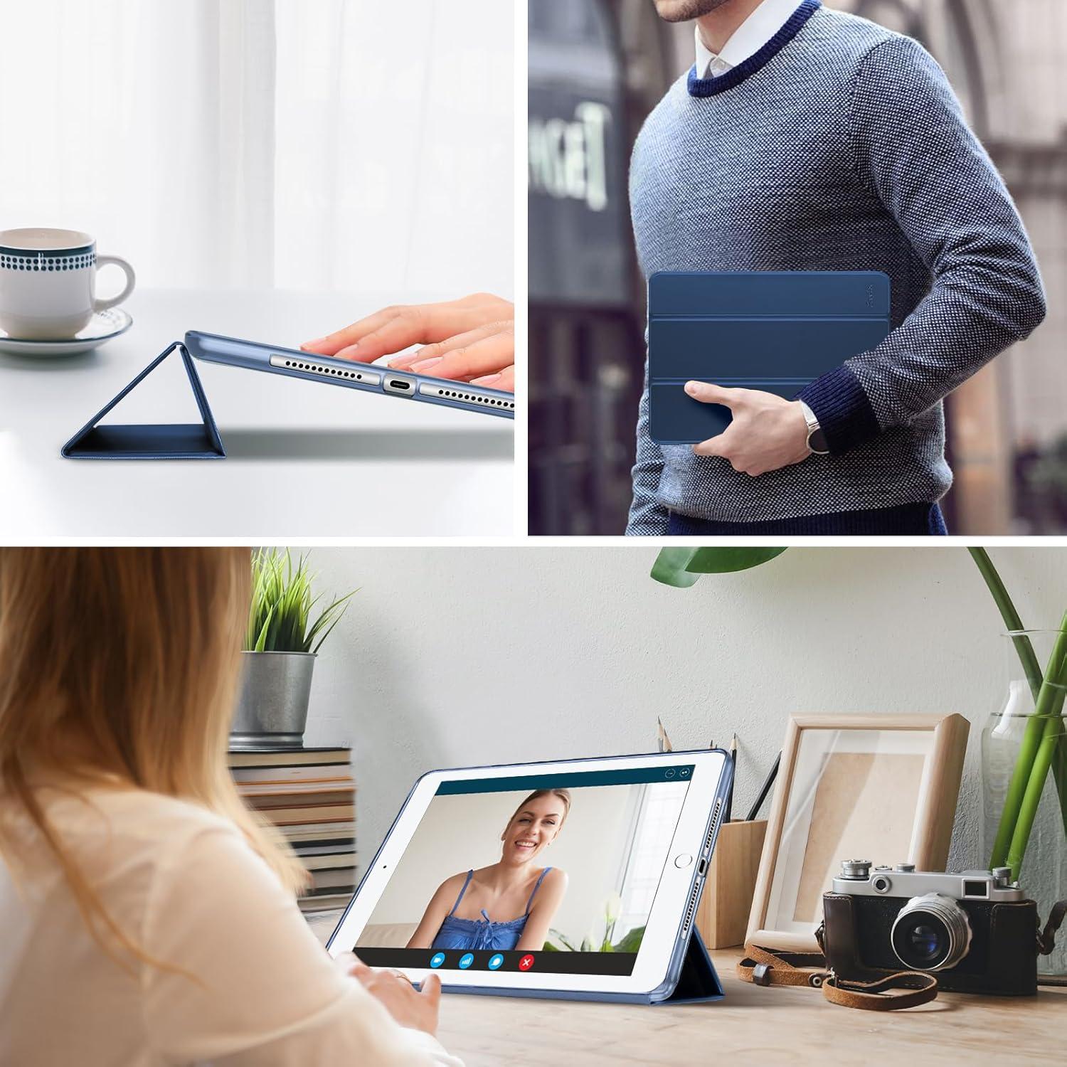 image:imageProCase Smart Case for iPad 97 Inch iPad 6th5th Generation iPad Air 2Air 1 Slim Soft TPU Stand Smart Cover for iPad 97 2018 2017 Model iPad Air 2 Air 1 PurpleDarkblue