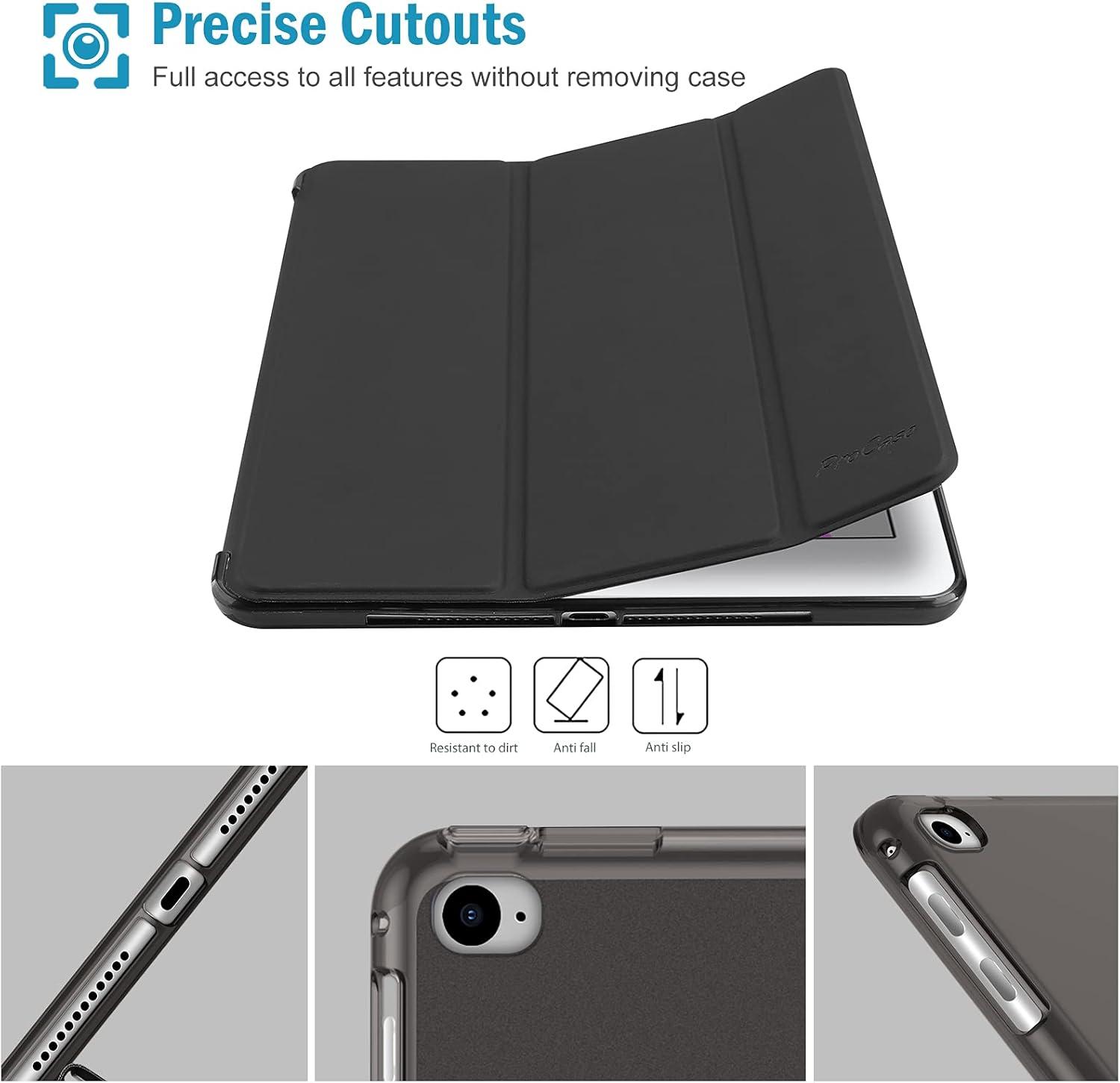 image:imageProCase Smart Case for iPad 97 Inch iPad 6th5th Generation iPad Air 2Air 1 Slim Soft TPU Stand Smart Cover for iPad 97 2018 2017 Model iPad Air 2 Air 1 PurpleBlack