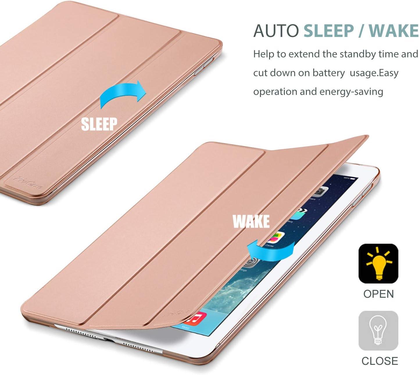 image:imageProCase Smart Case for iPad Air 1st Generation 97 Inch Protective Cover for iPad Air 1 Edition 2013 Model A1474 A1475 A1476 NavyRosegold