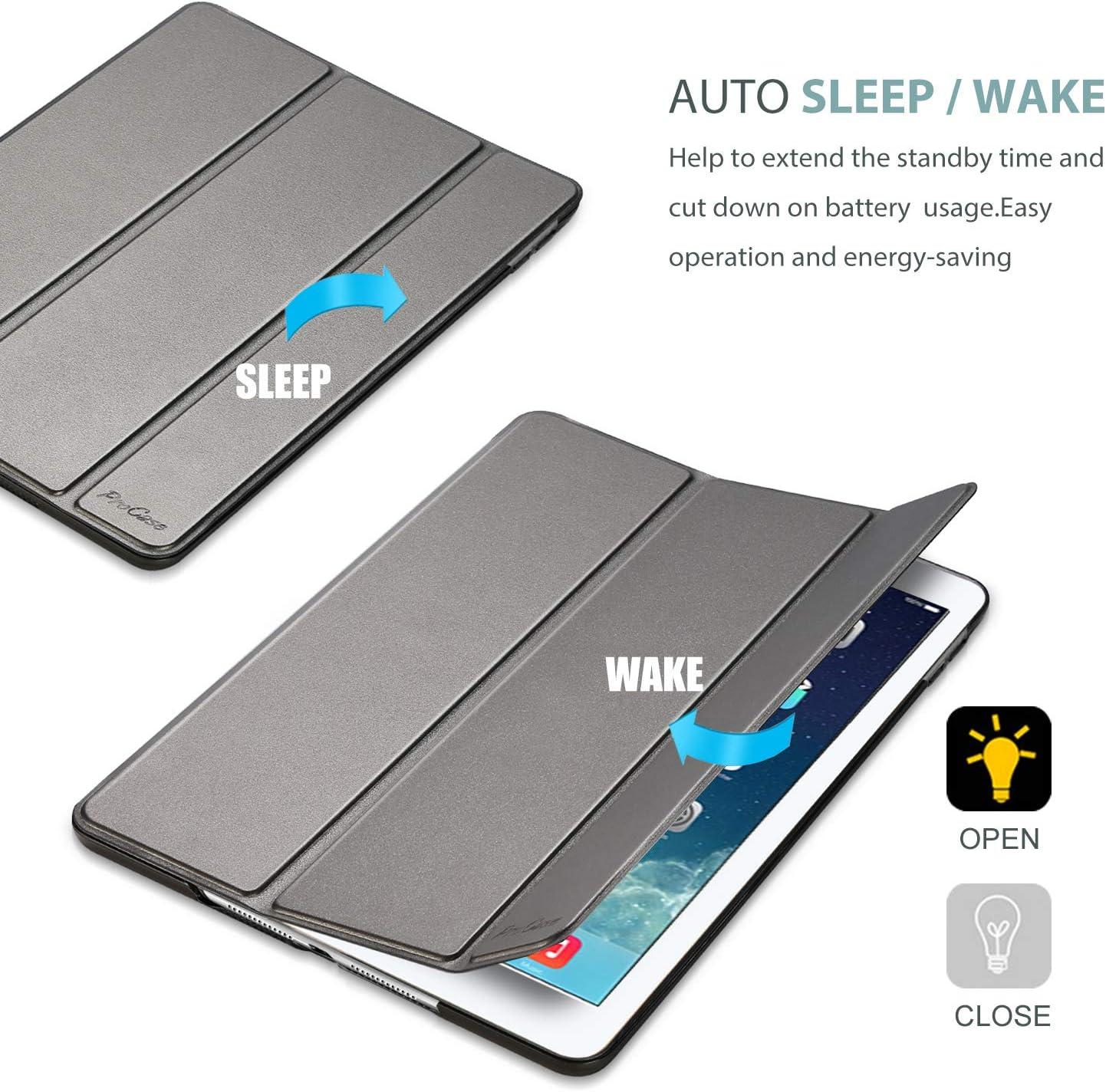 image:imageProCase Smart Case for iPad Air 1st Generation 97 Inch Protective Cover for iPad Air 1 Edition 2013 Model A1474 A1475 A1476 Navymetallic