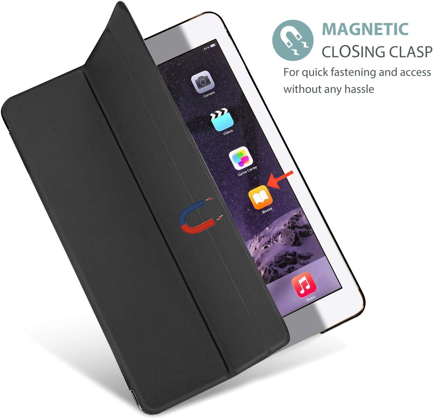 image:imageProCase Smart Case for iPad Air 2 2014 Ultra Slim Lightweight Stand Protective Case Shell with Translucent Frosted Back Cover for iPad Air 2nd A1566 A1567 TealBlack
