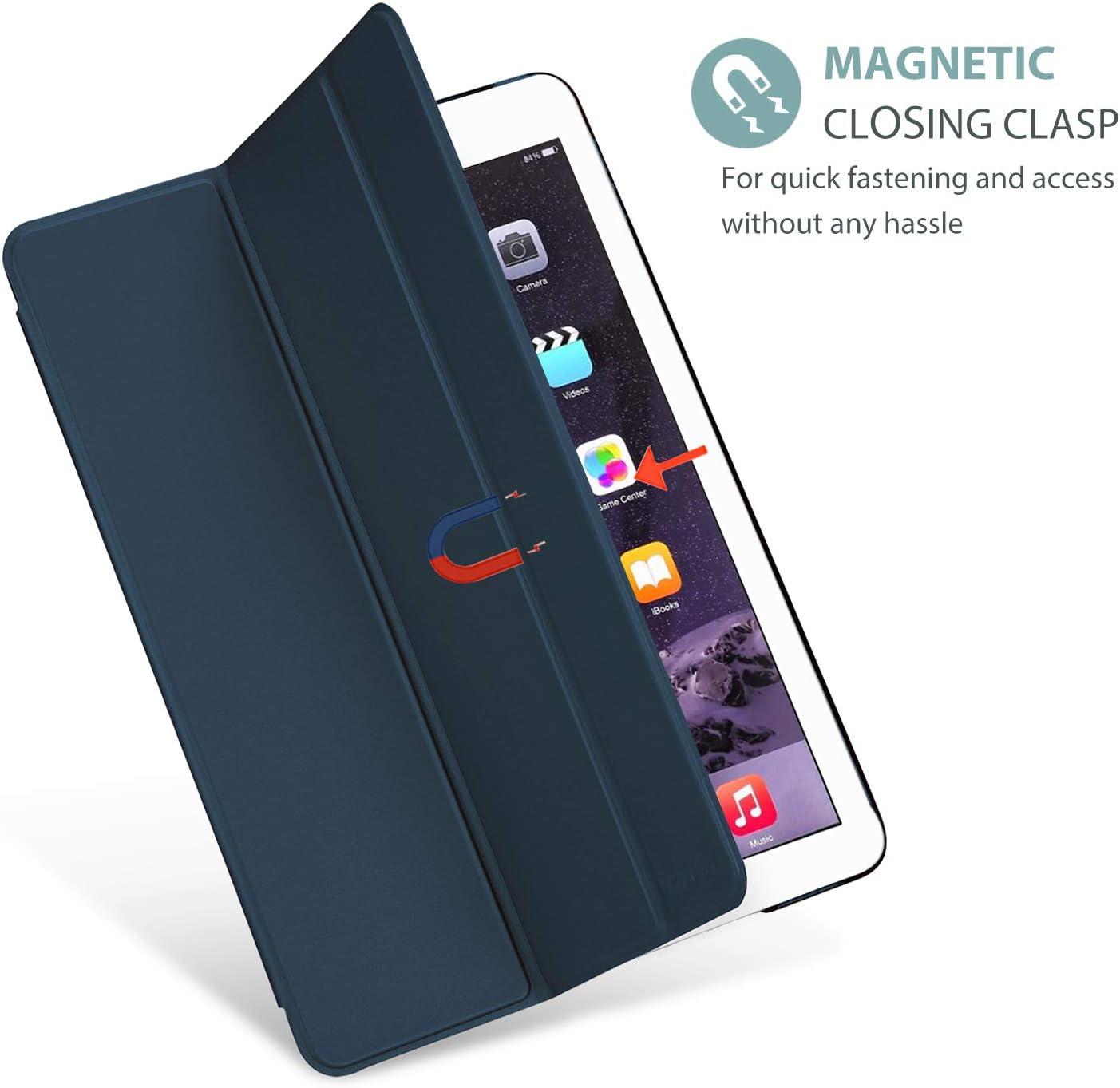 image:imageProCase Smart Case for iPad Air 2 2014 Ultra Slim Lightweight Stand Protective Case Shell with Translucent Frosted Back Cover for iPad Air 2nd A1566 A1567 TealNavy