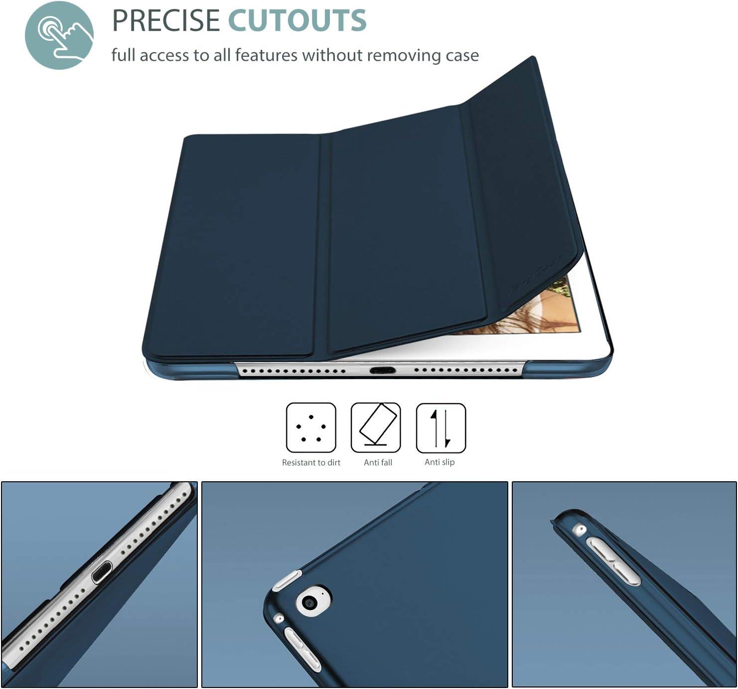 image:imageProCase Smart Case for iPad Air 2 2014 Ultra Slim Lightweight Stand Protective Case Shell with Translucent Frosted Back Cover for iPad Air 2nd A1566 A1567 TealNavy