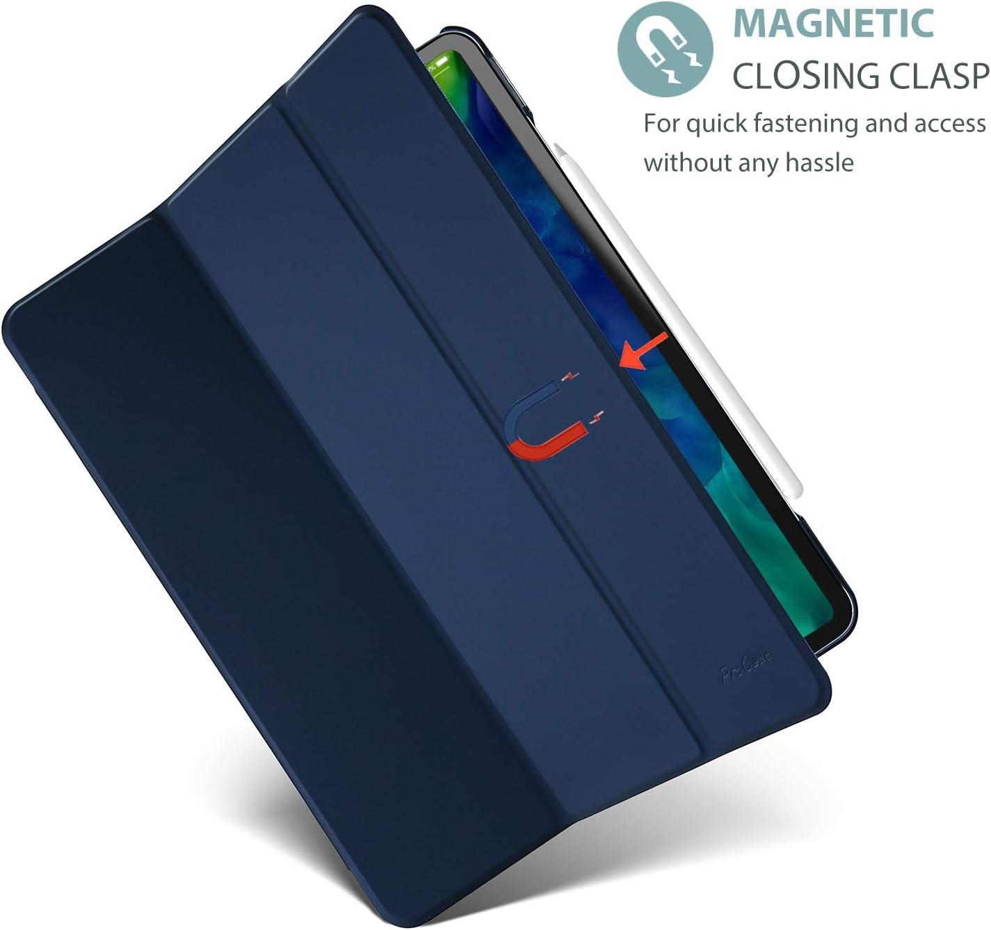 image:imageProCase Smart Case for iPad Pro 11 Case 2021 2020 2018 Slim Stand Hard Back Shell Smart Cover for iPad Pro 11 Inch 3rd Generation 2021 2nd Gen 2020 1st Gen 2018 DarkblueNavy