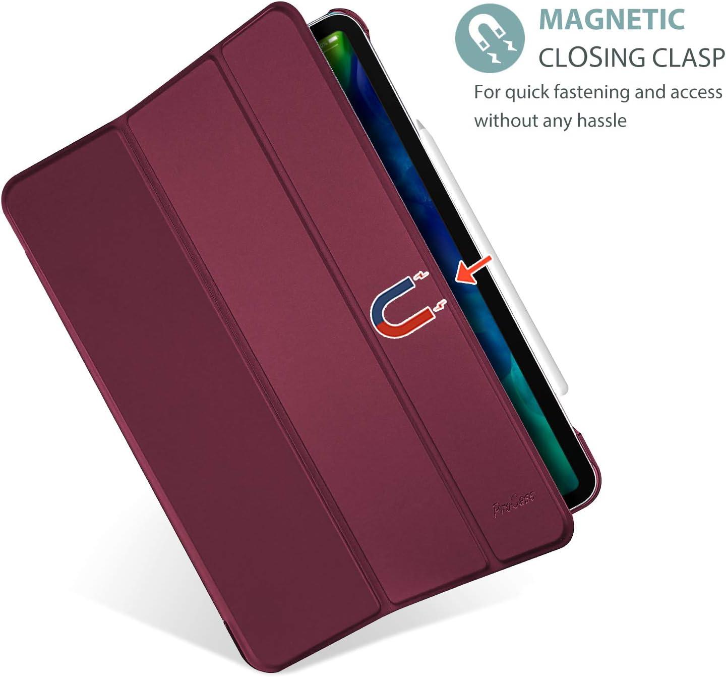 image:imageProCase Smart Case for iPad Pro 11 Case 2021 2020 2018 Slim Stand Hard Back Shell Smart Cover for iPad Pro 11 Inch 3rd Generation 2021 2nd Gen 2020 1st Gen 2018 DarkblueWine